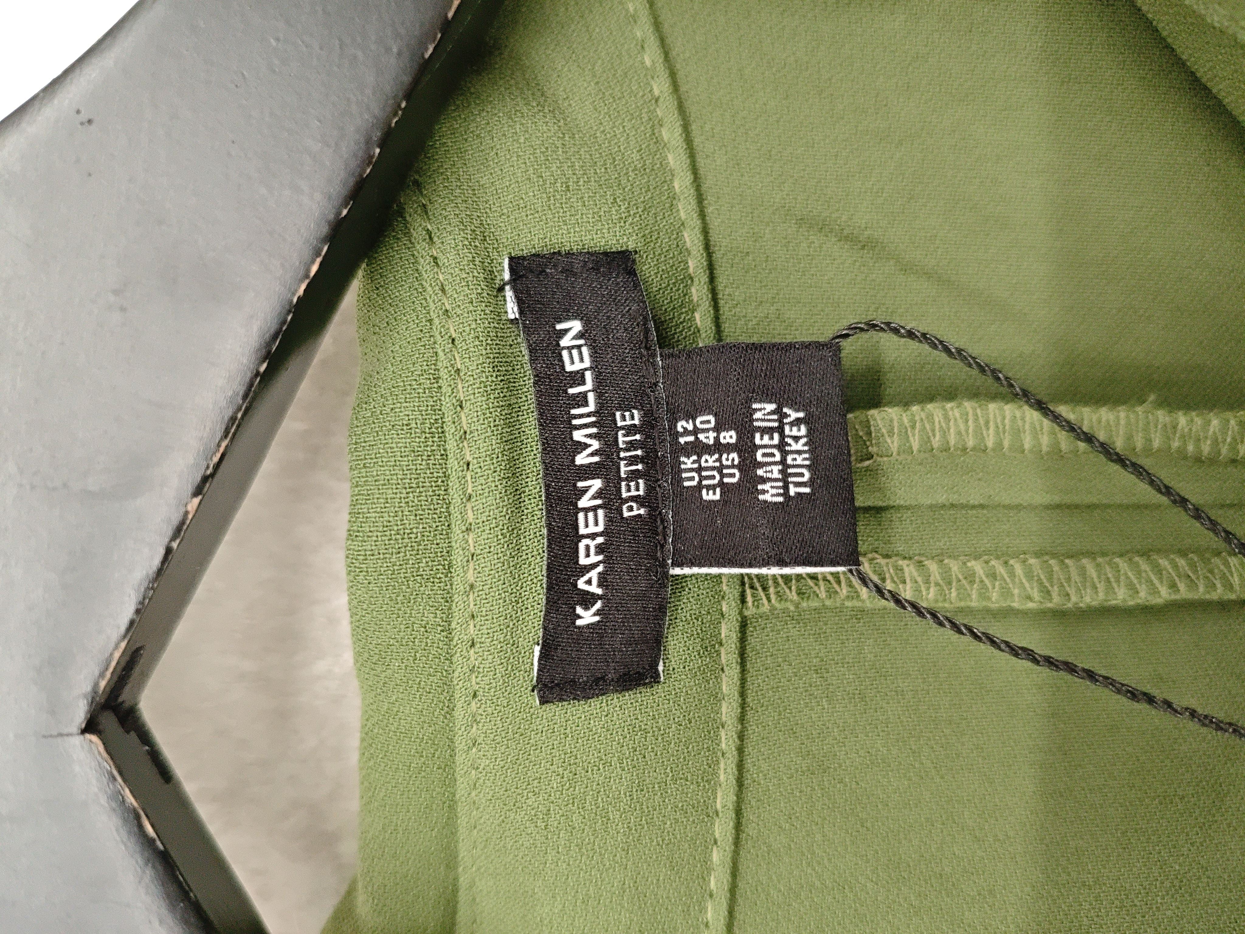 Karen Millen Shirt Midi Dress UK12 in Green RRP £229 - Image 5