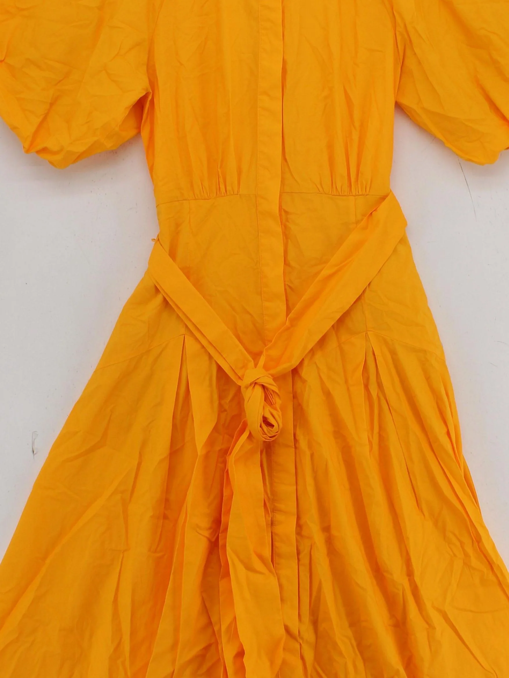 Karen Millen Shirt Midi Dress UK12 in Orange RRP £129 - Image 3