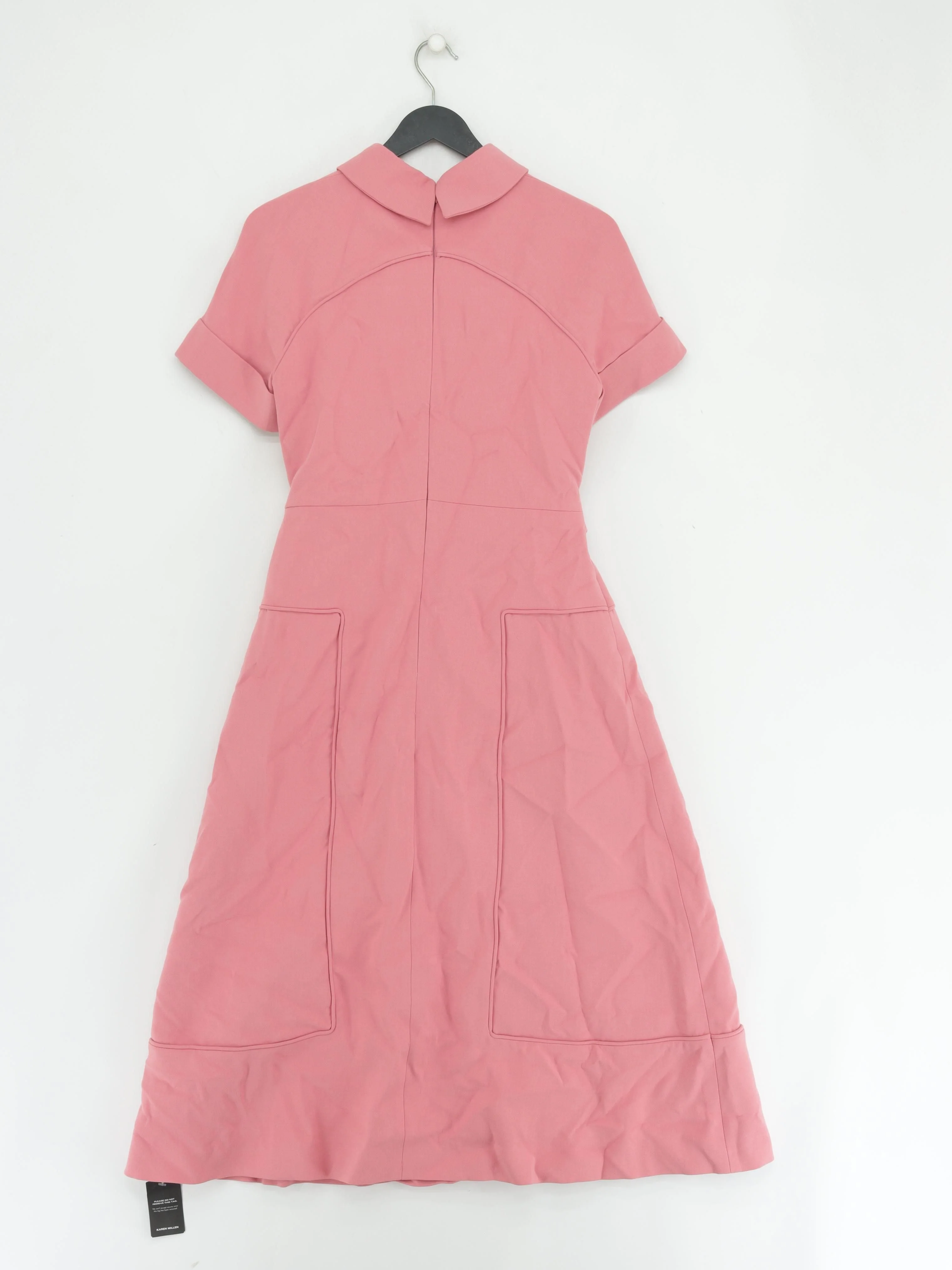 Karen Millen Shirt Midi Dress UK12 in Pink RRP £259 - Image 2