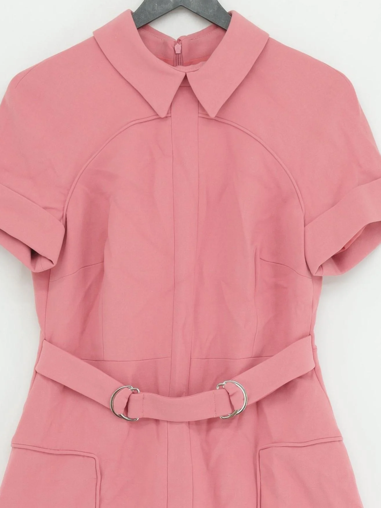 Karen Millen Shirt Midi Dress UK12 in Pink RRP £259 - Image 3