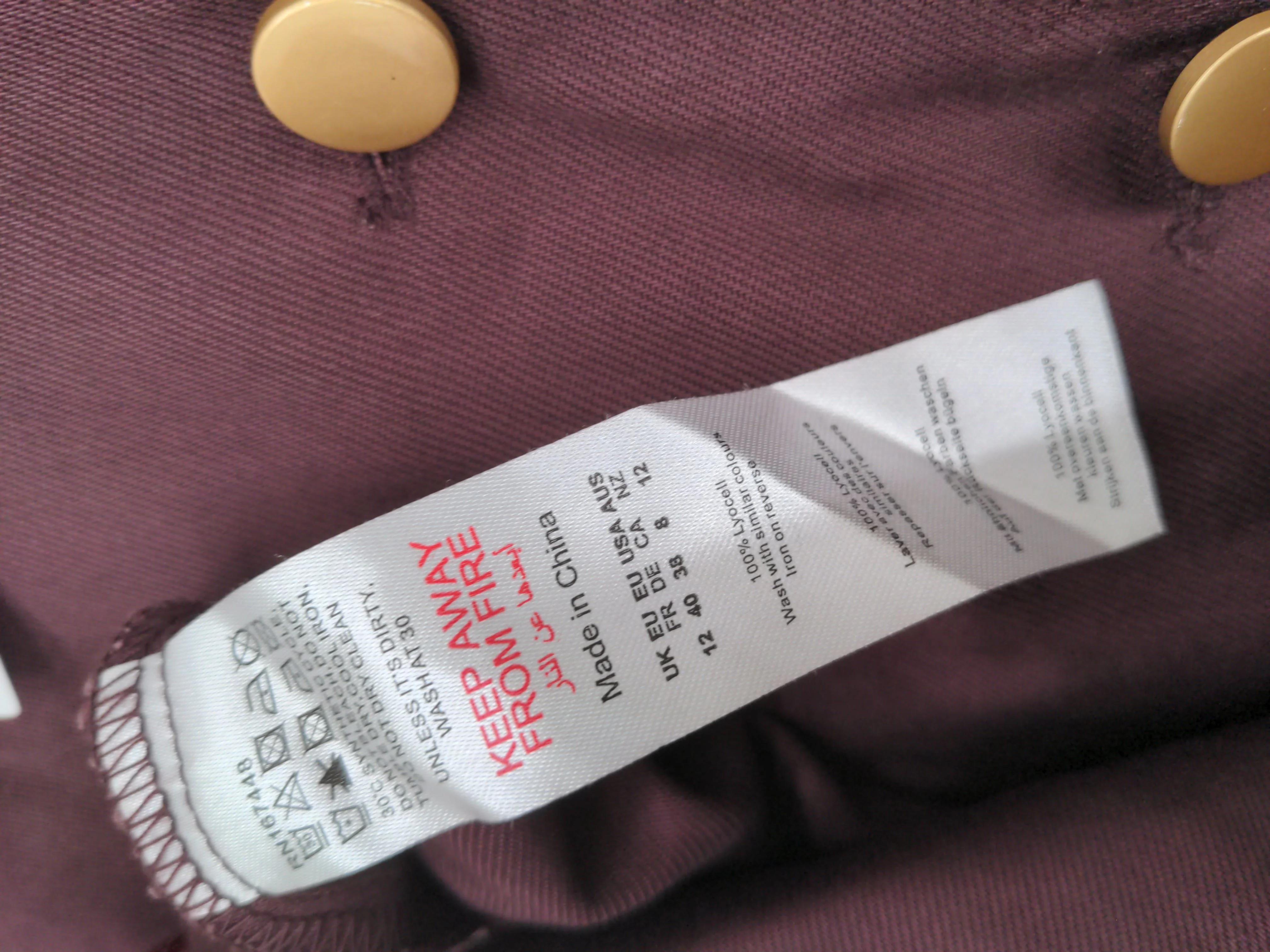 Karen Millen Shirt Midi Dress UK12 in Red RRP £129 - Image 7