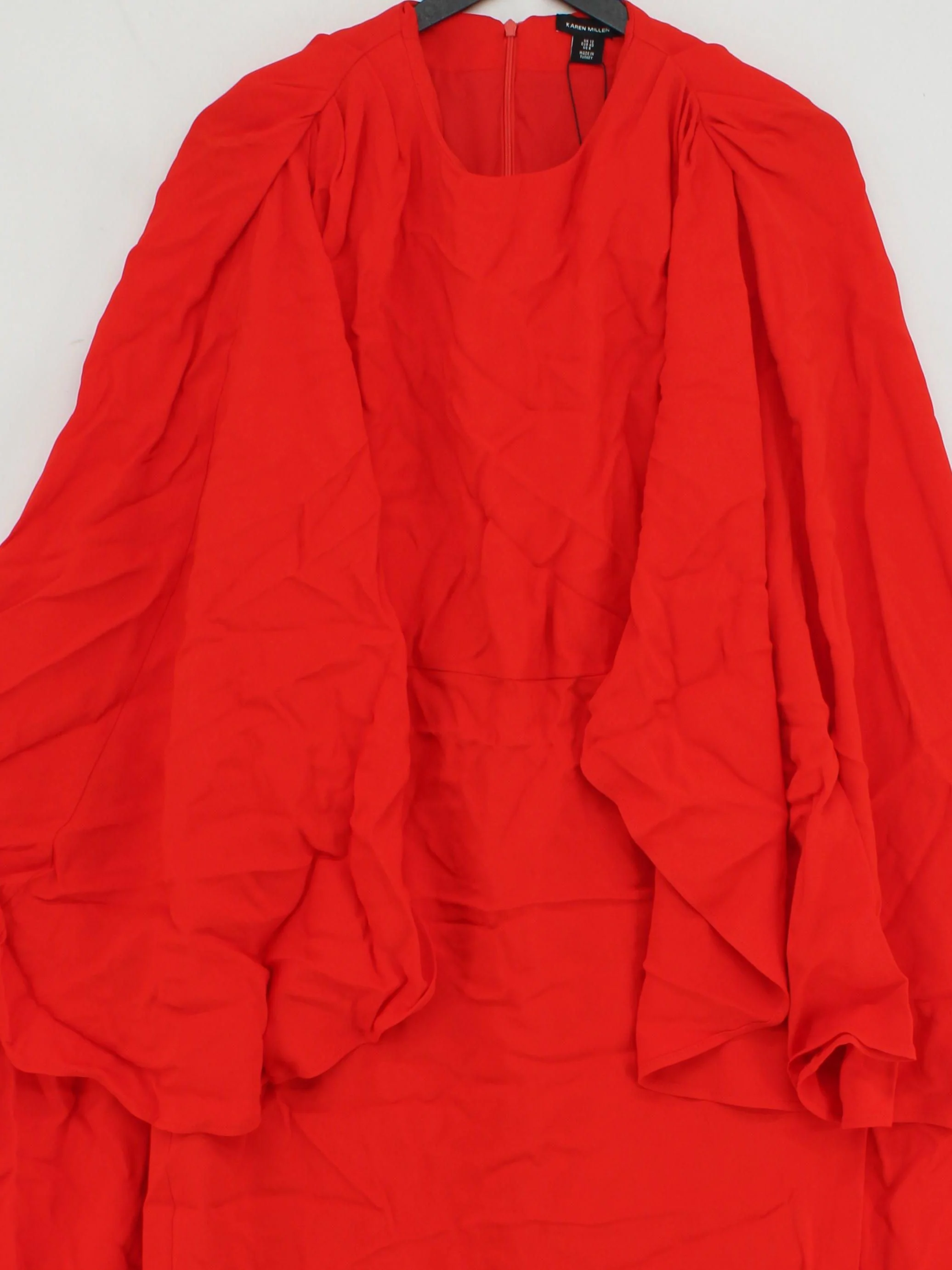 Karen Millen Shirt Midi Dress UK12 in Red RRP £309 - Image 3