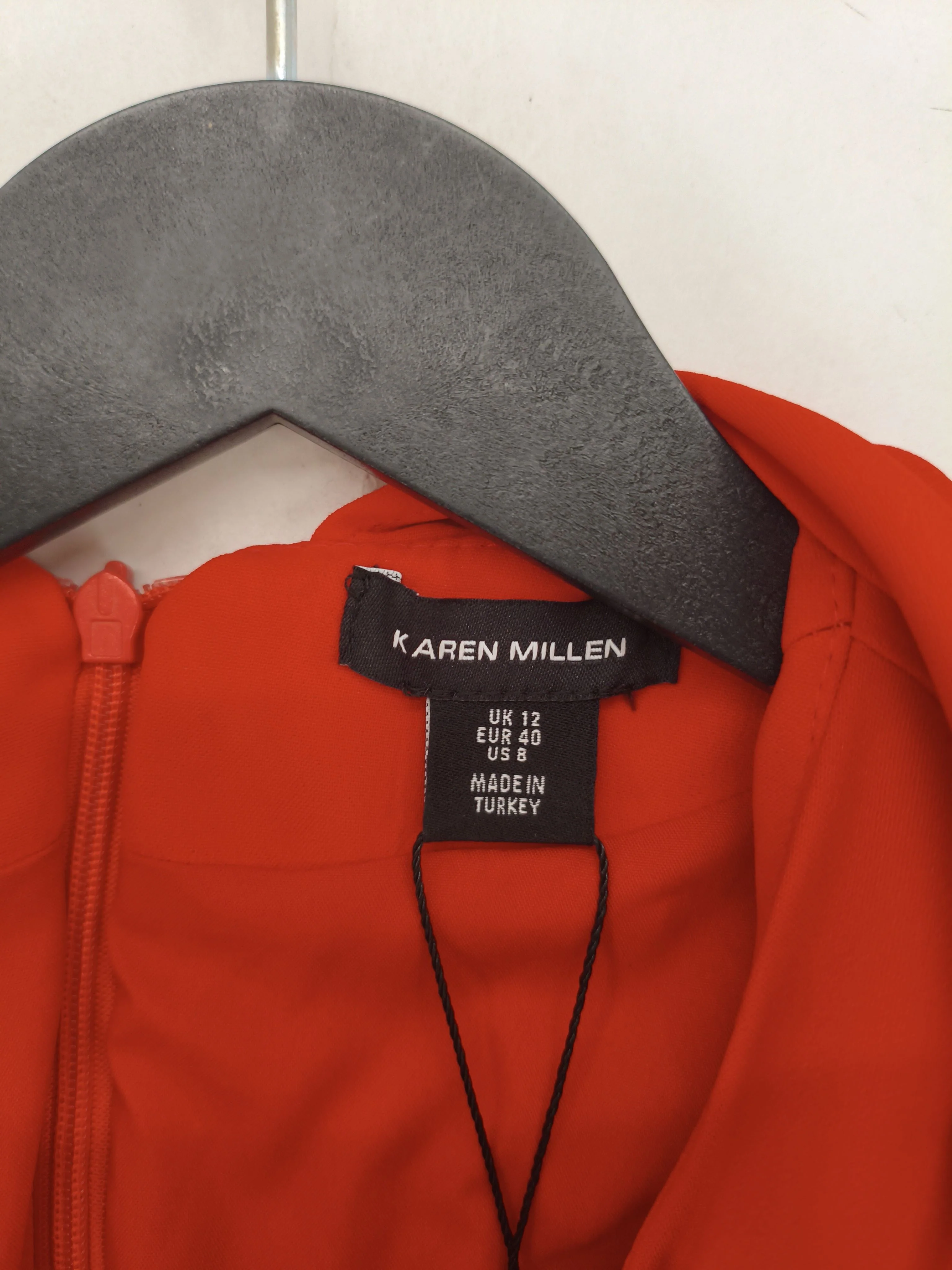 Karen Millen Shirt Midi Dress UK12 in Red RRP £309 - Image 6