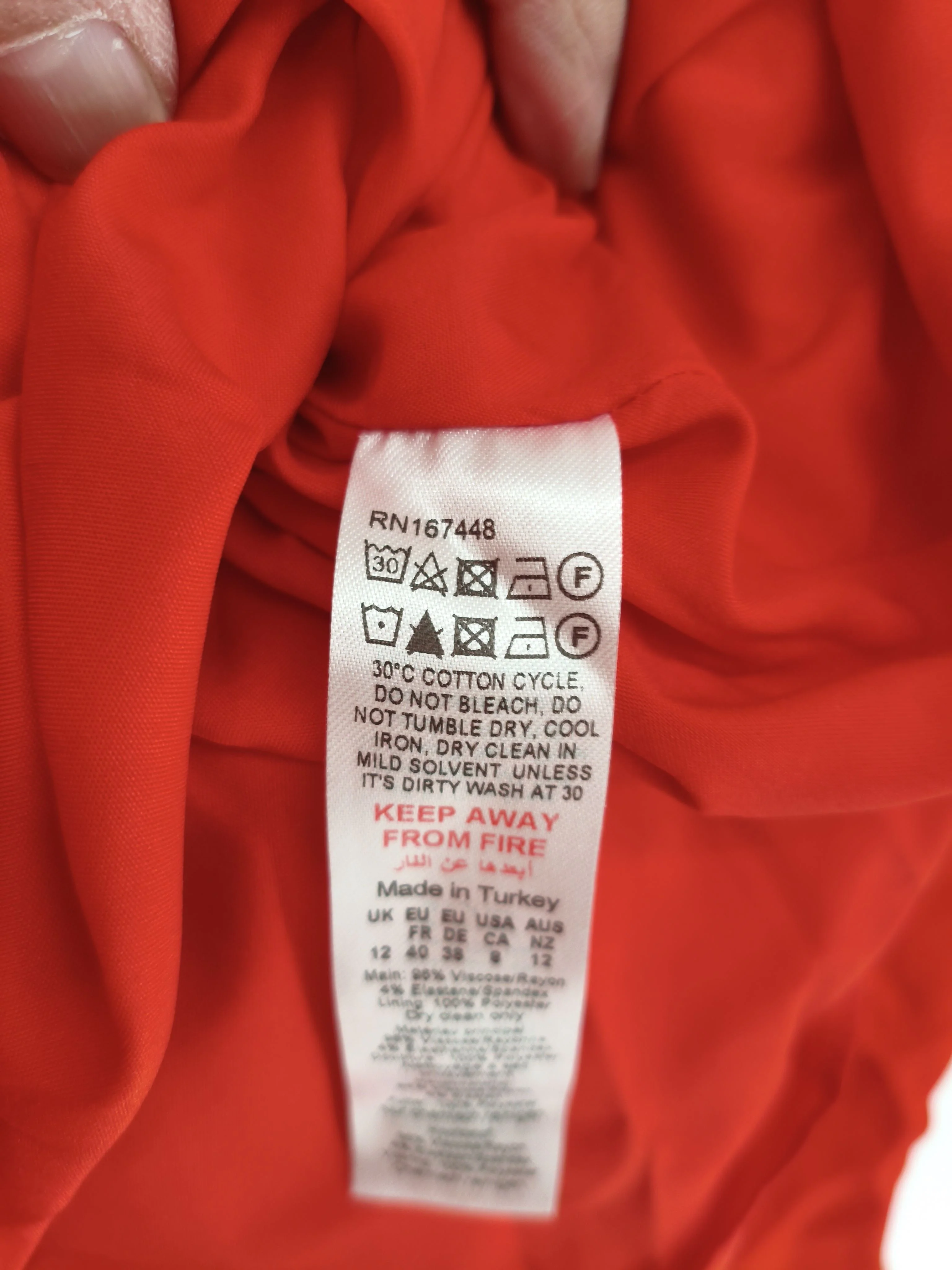 Karen Millen Shirt Midi Dress UK12 in Red RRP £309 - Image 7