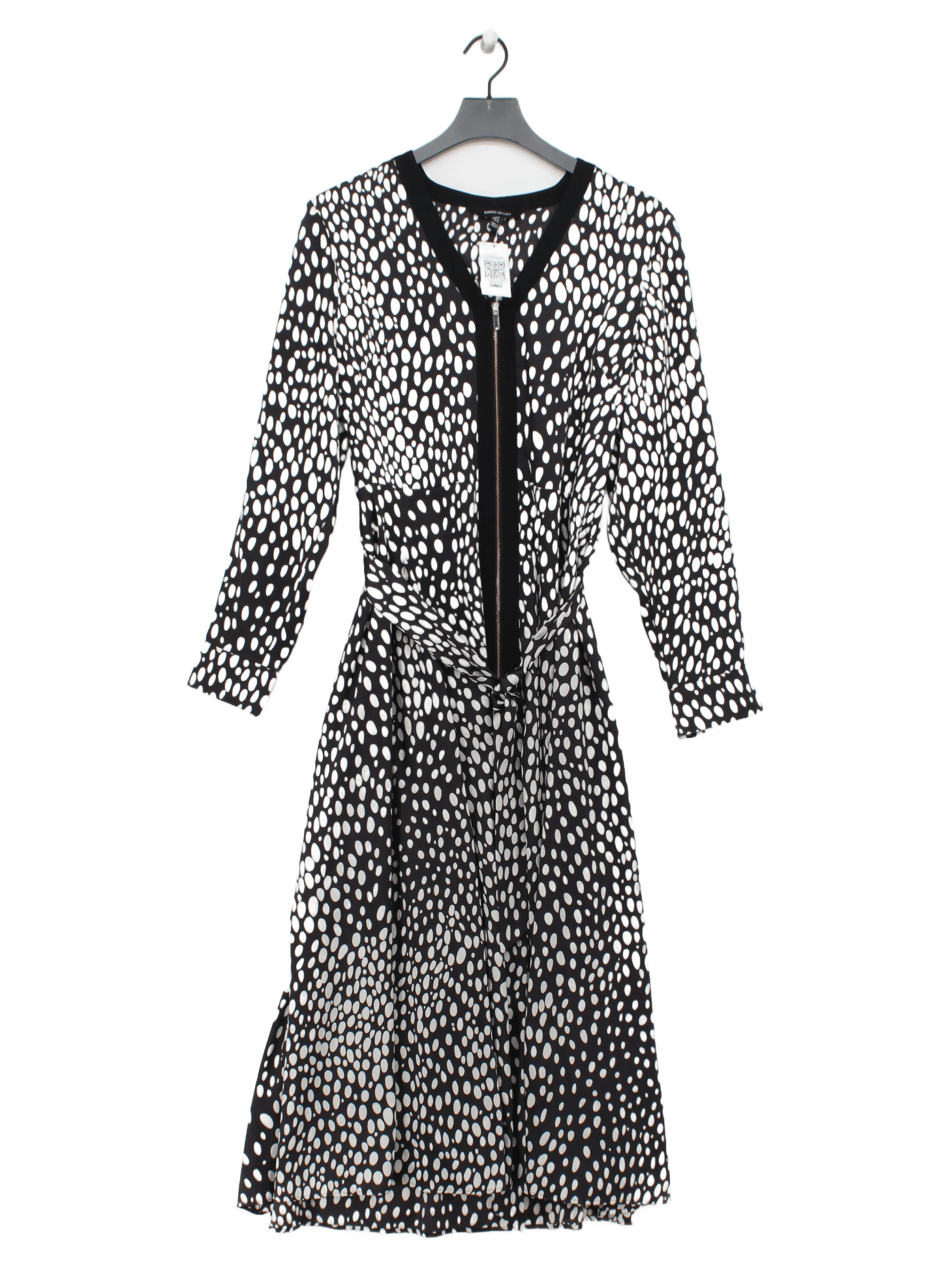 Karen Millen Shirt Midi Dress UK14 in Black