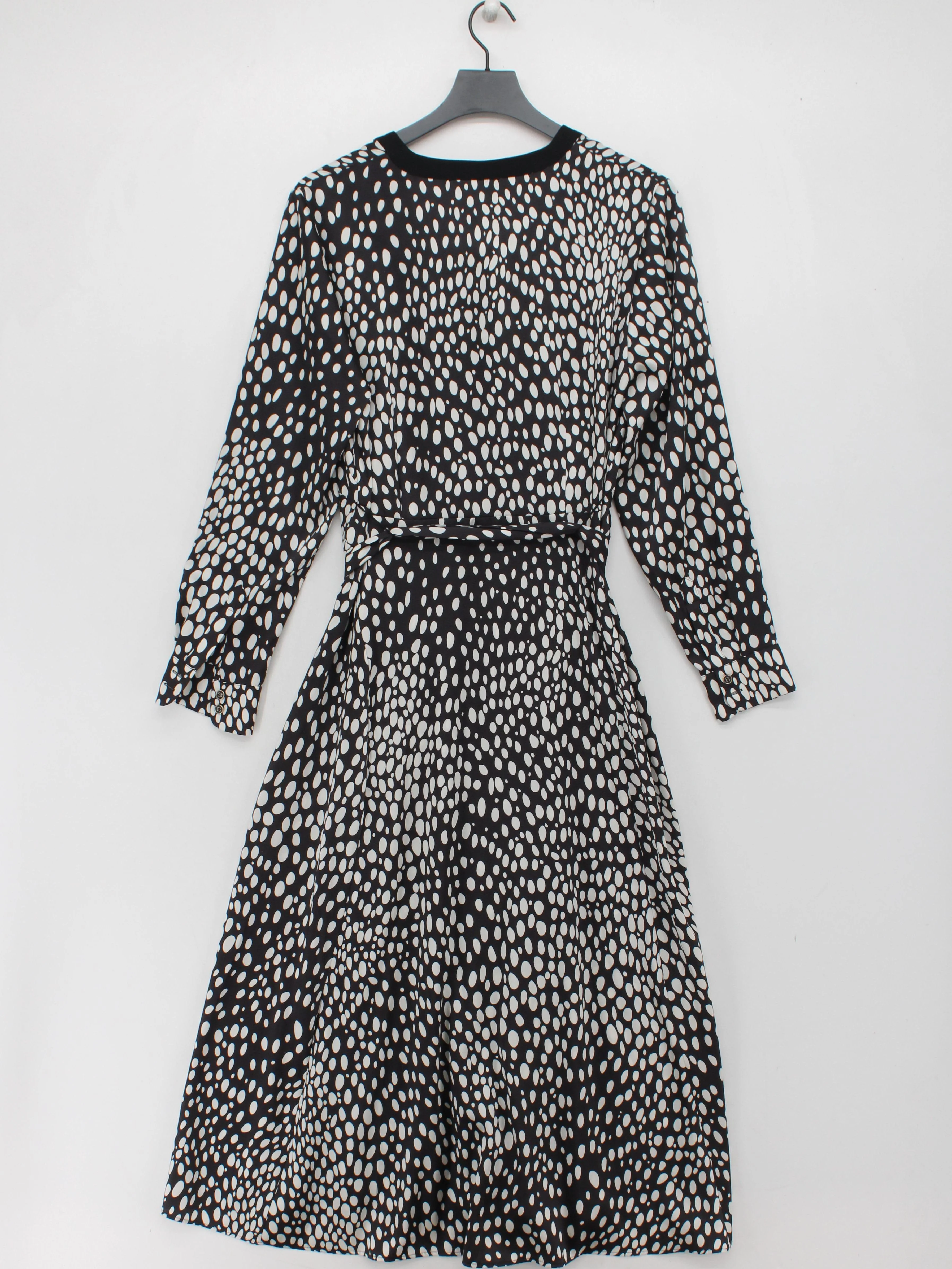Karen Millen Shirt Midi Dress UK14 in Black - Image 2
