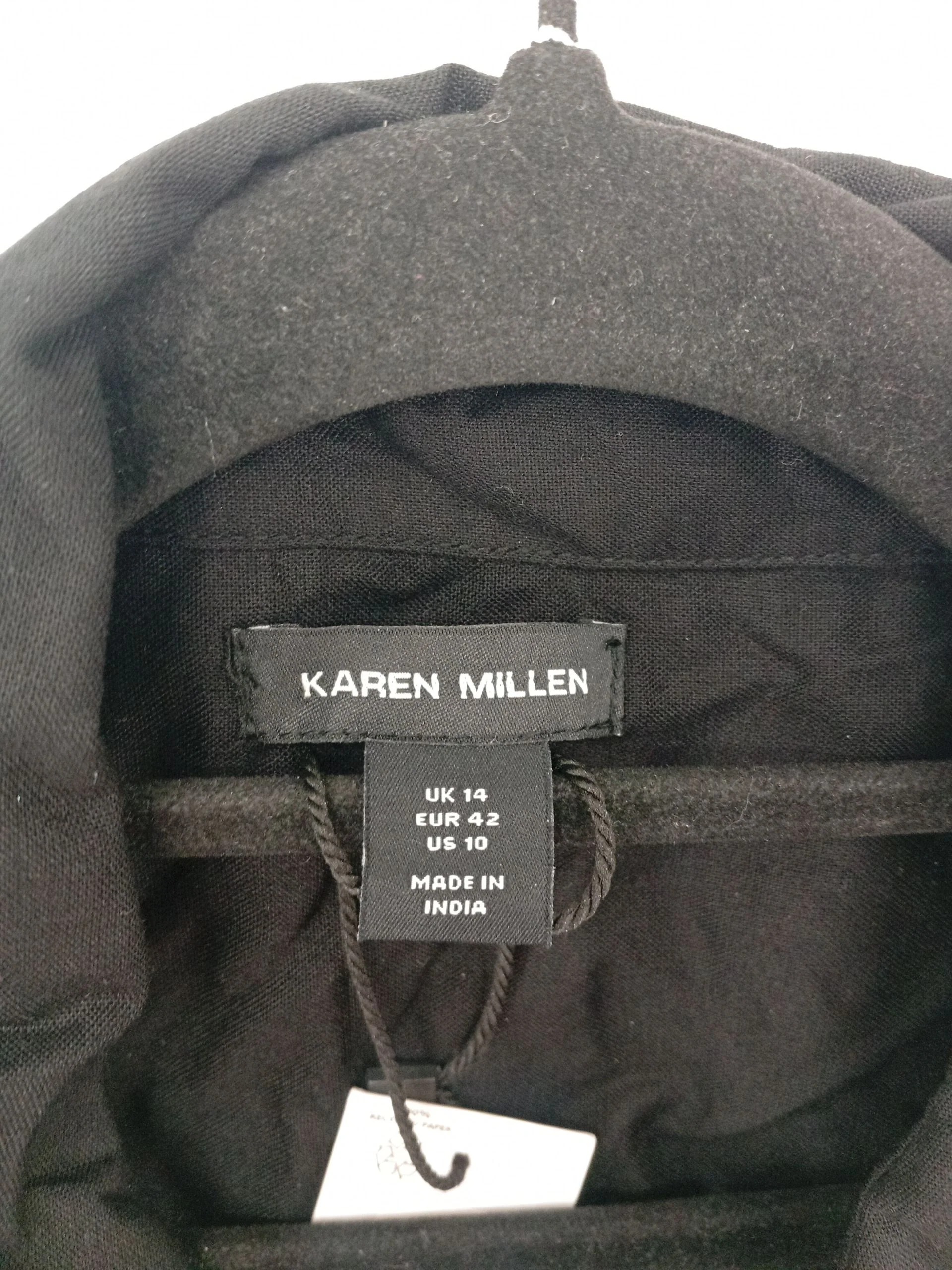 Karen Millen Shirt Midi Dress UK14 in Black RRP £65 - Image 7