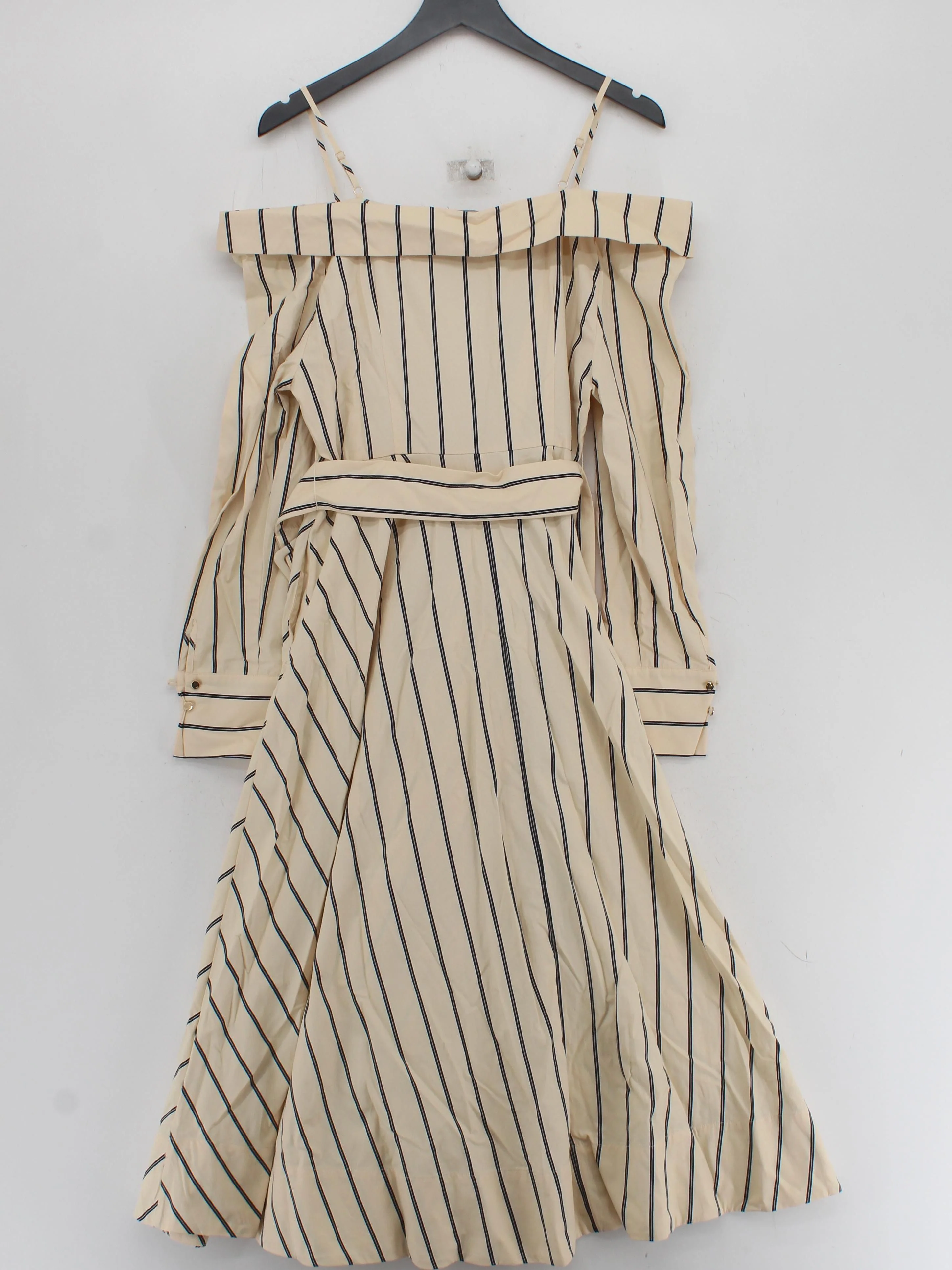 Karen Millen Shirt Midi Dress UK14 in Cream RRP £149 - Image 2