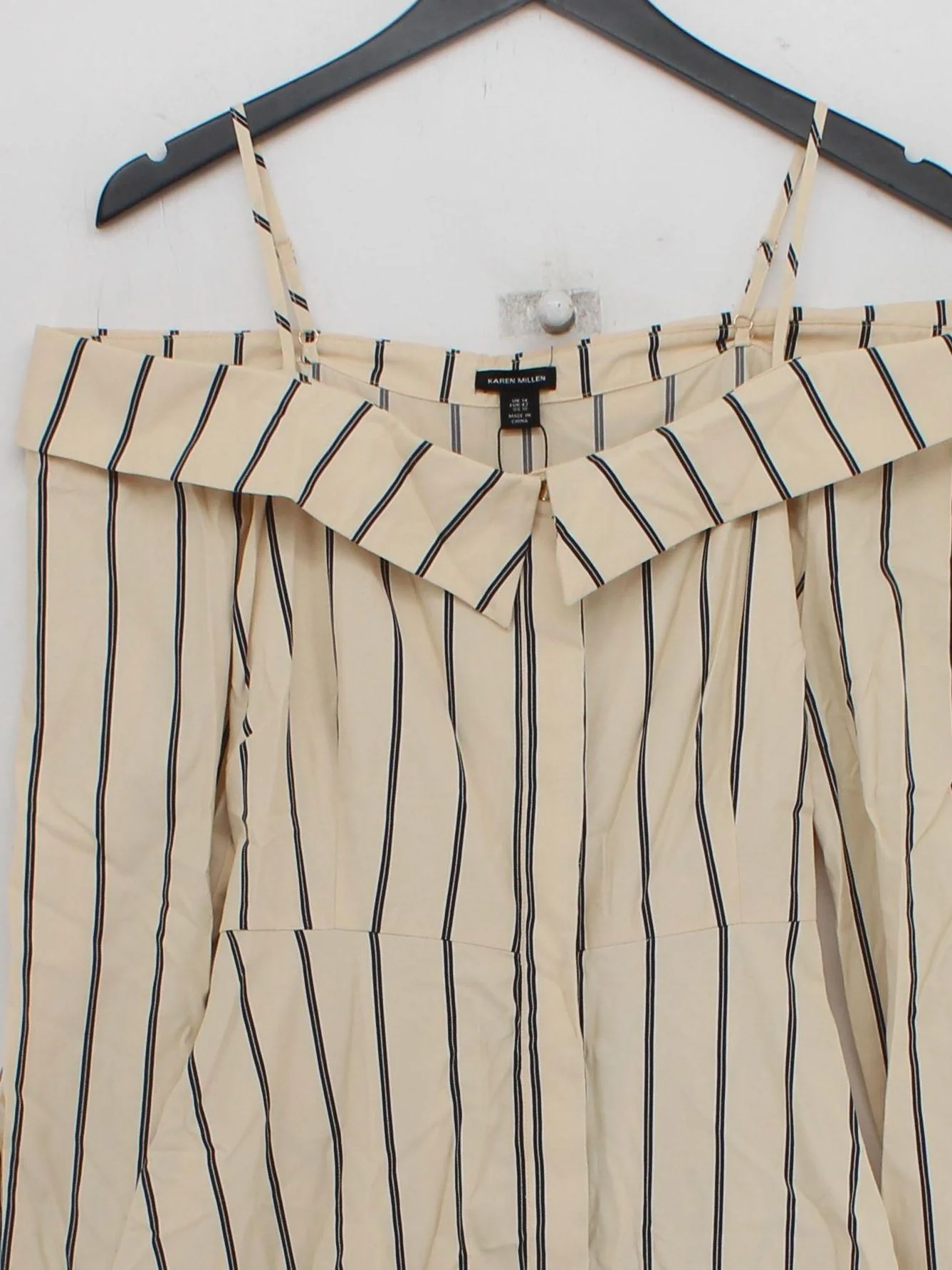 Karen Millen Shirt Midi Dress UK14 in Cream RRP £149 - Image 3