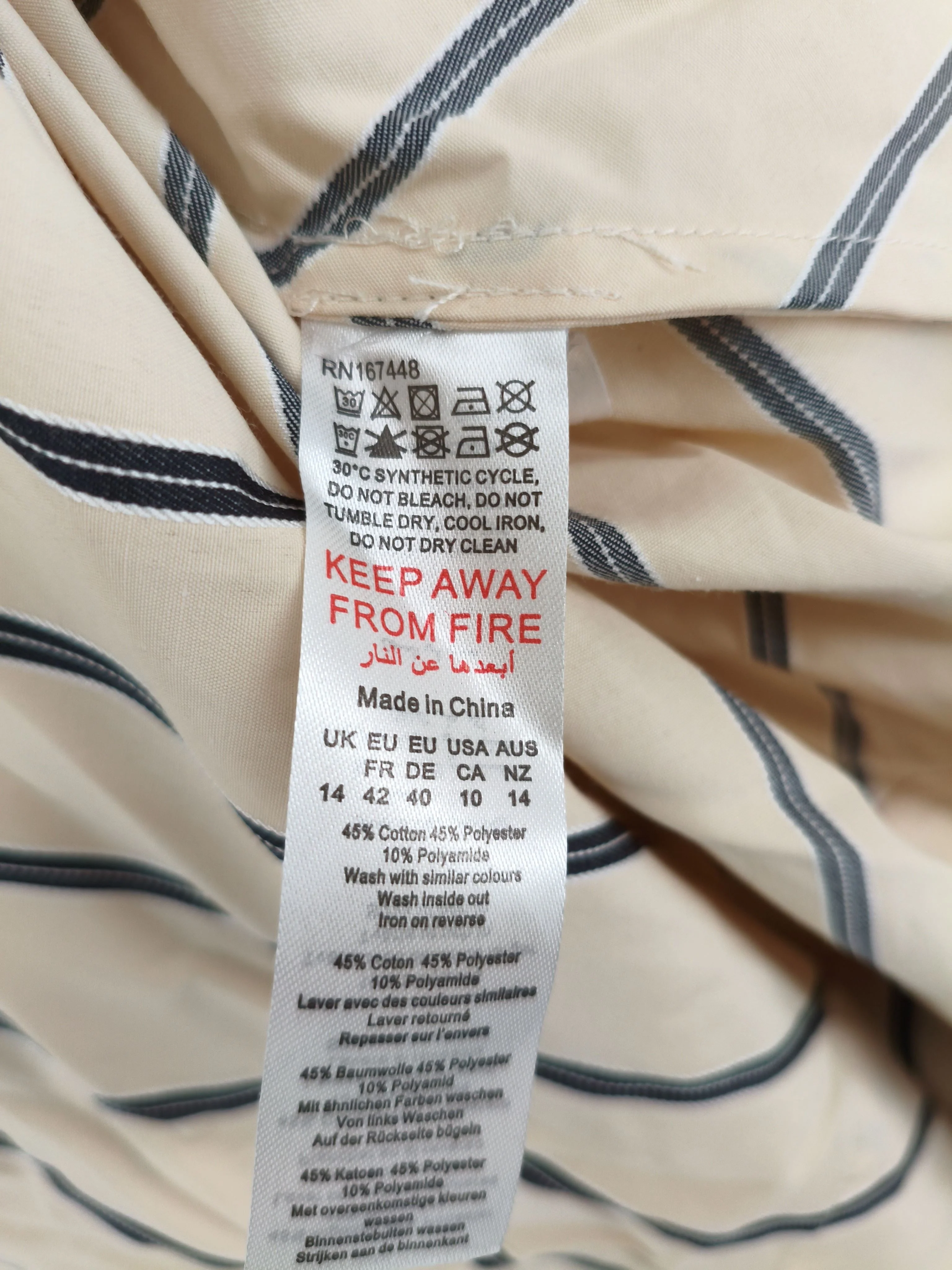 Karen Millen Shirt Midi Dress UK14 in Cream RRP £149 - Image 7