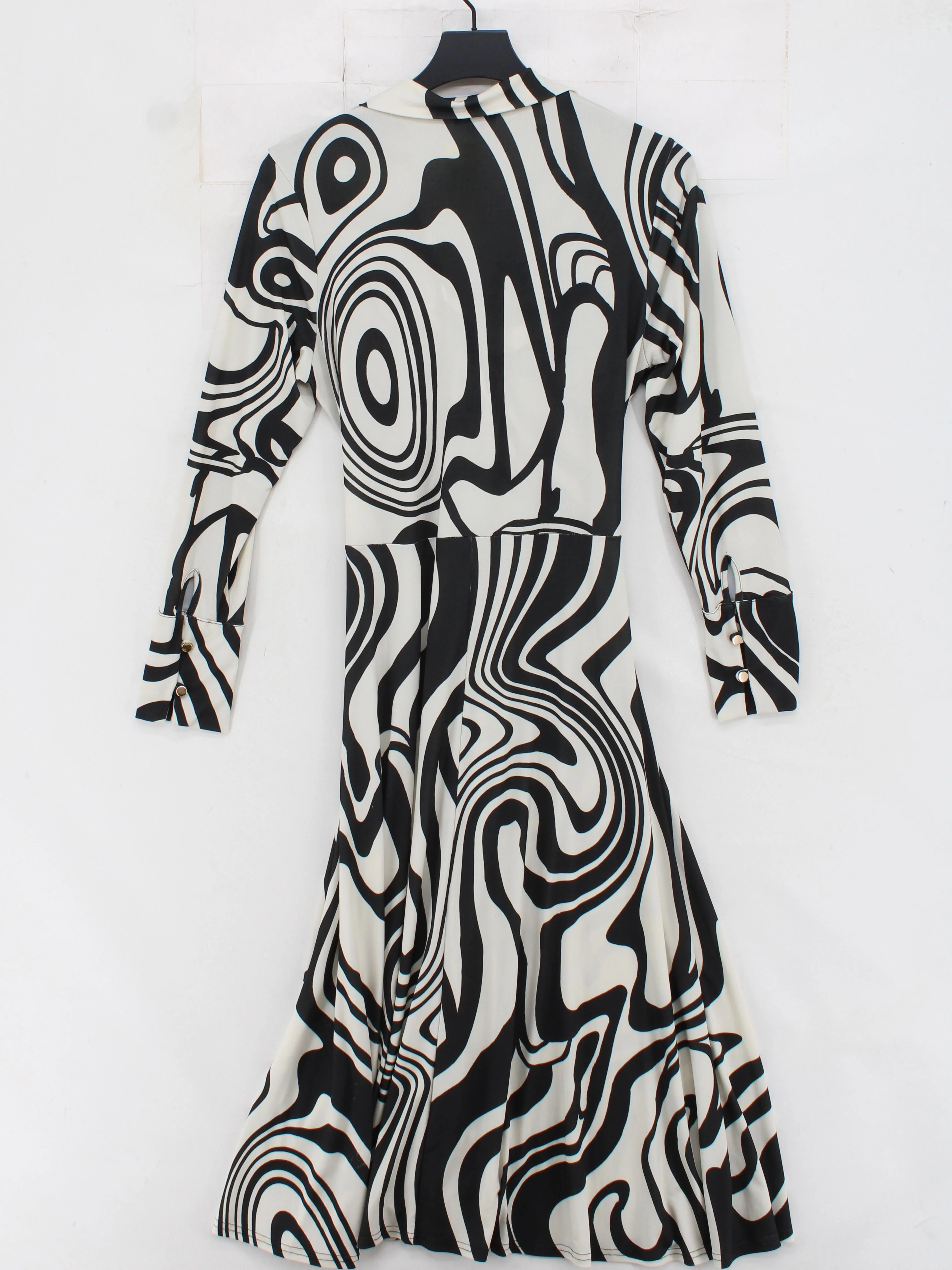 Karen Millen Shirt Midi Dress UK14 in Multi - Image 2