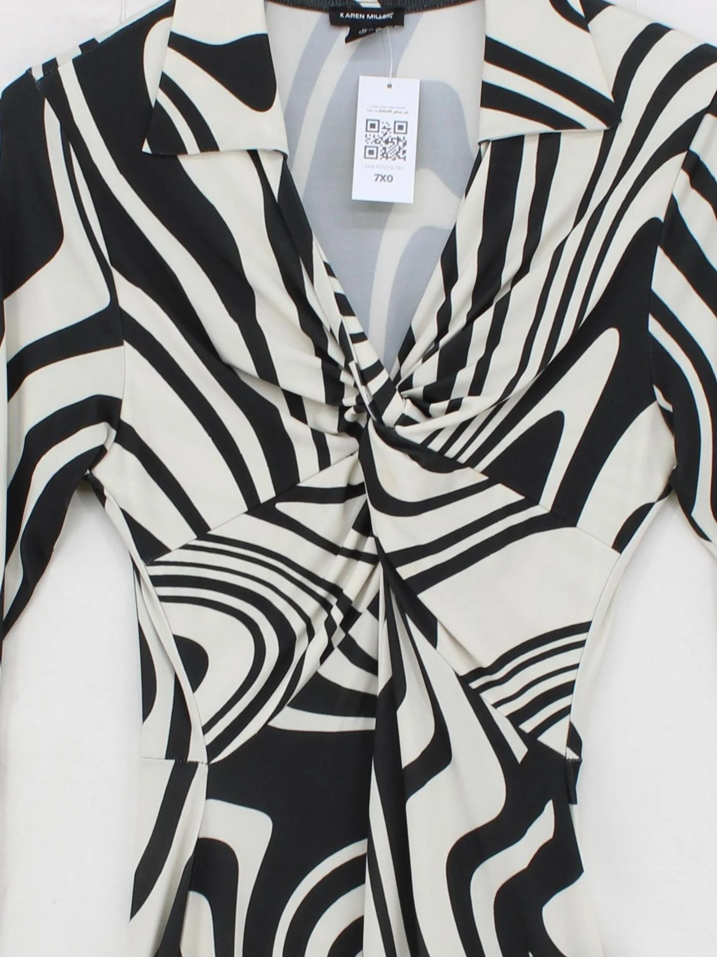 Karen Millen Shirt Midi Dress UK14 in Multi - Image 3