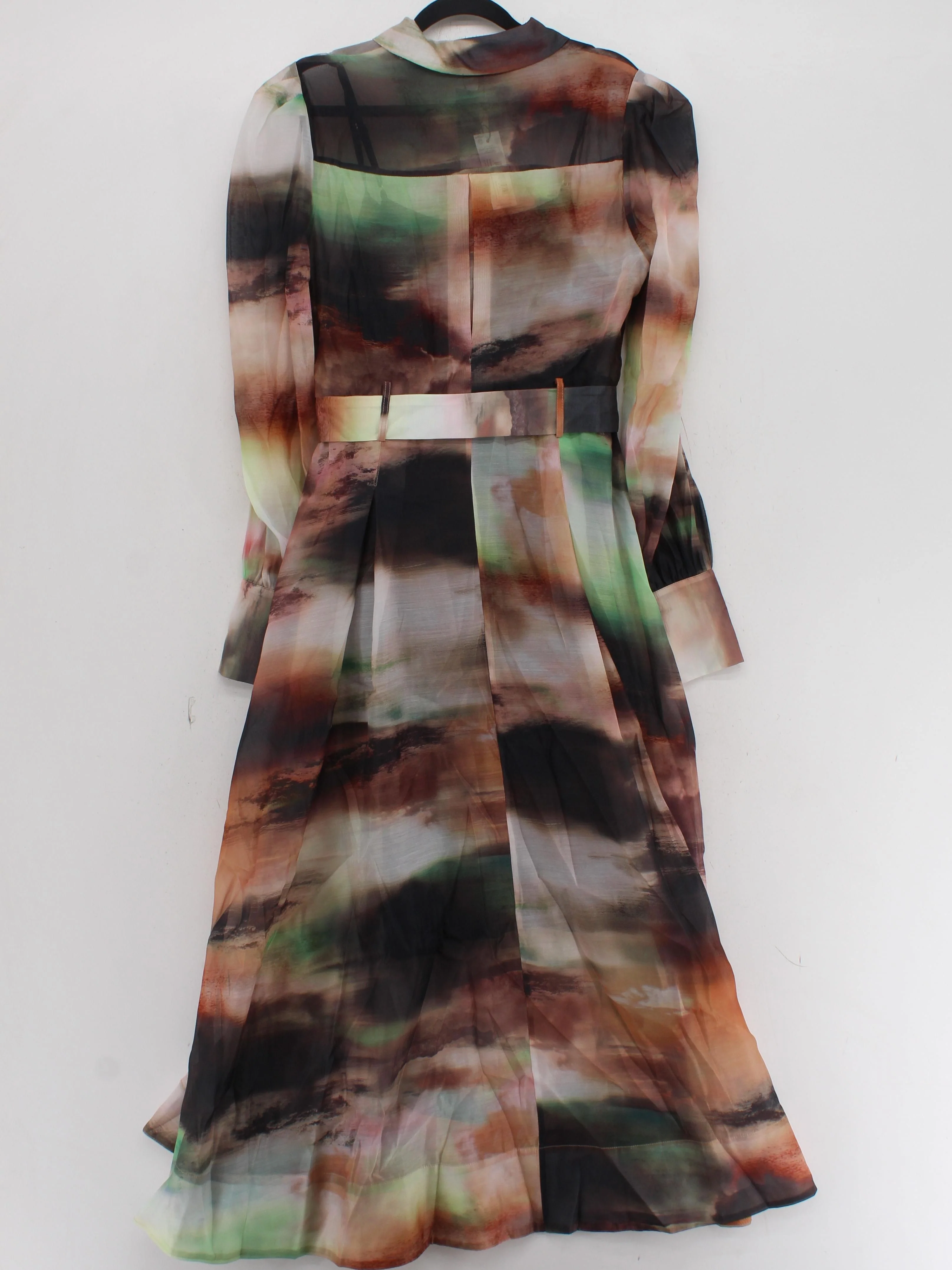Karen Millen Shirt Midi Dress UK14 in Multi RRP £149 - Image 2