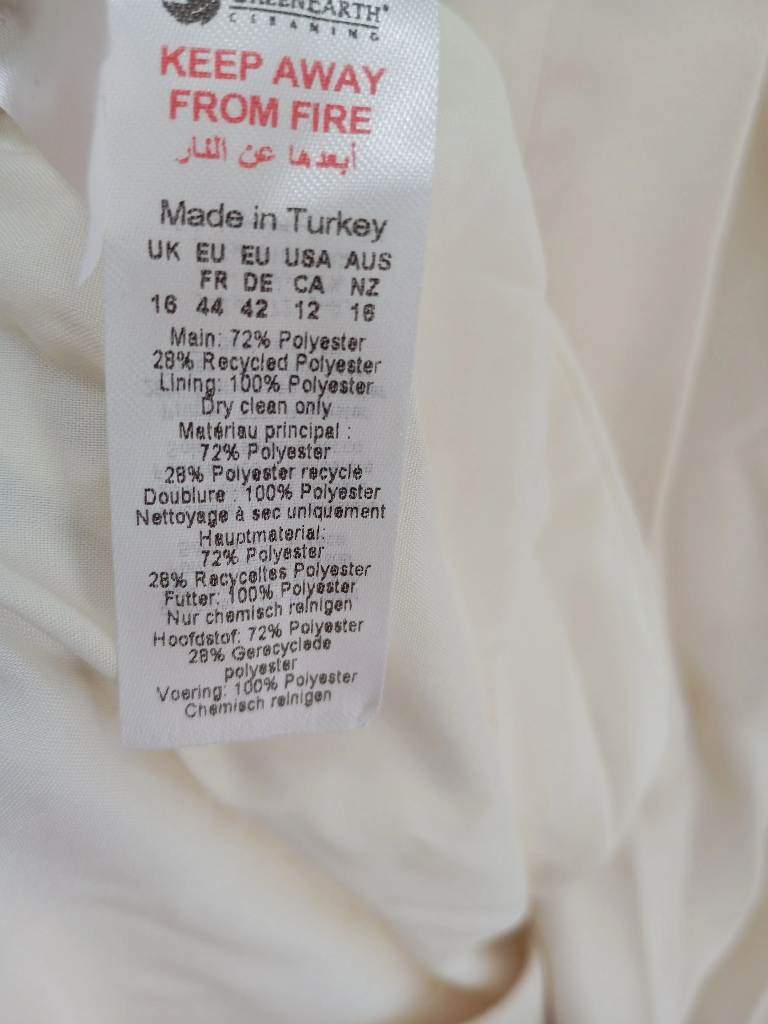 Karen Millen Shirt Midi Dress UK16 in Cream RRP £229 - Image 8