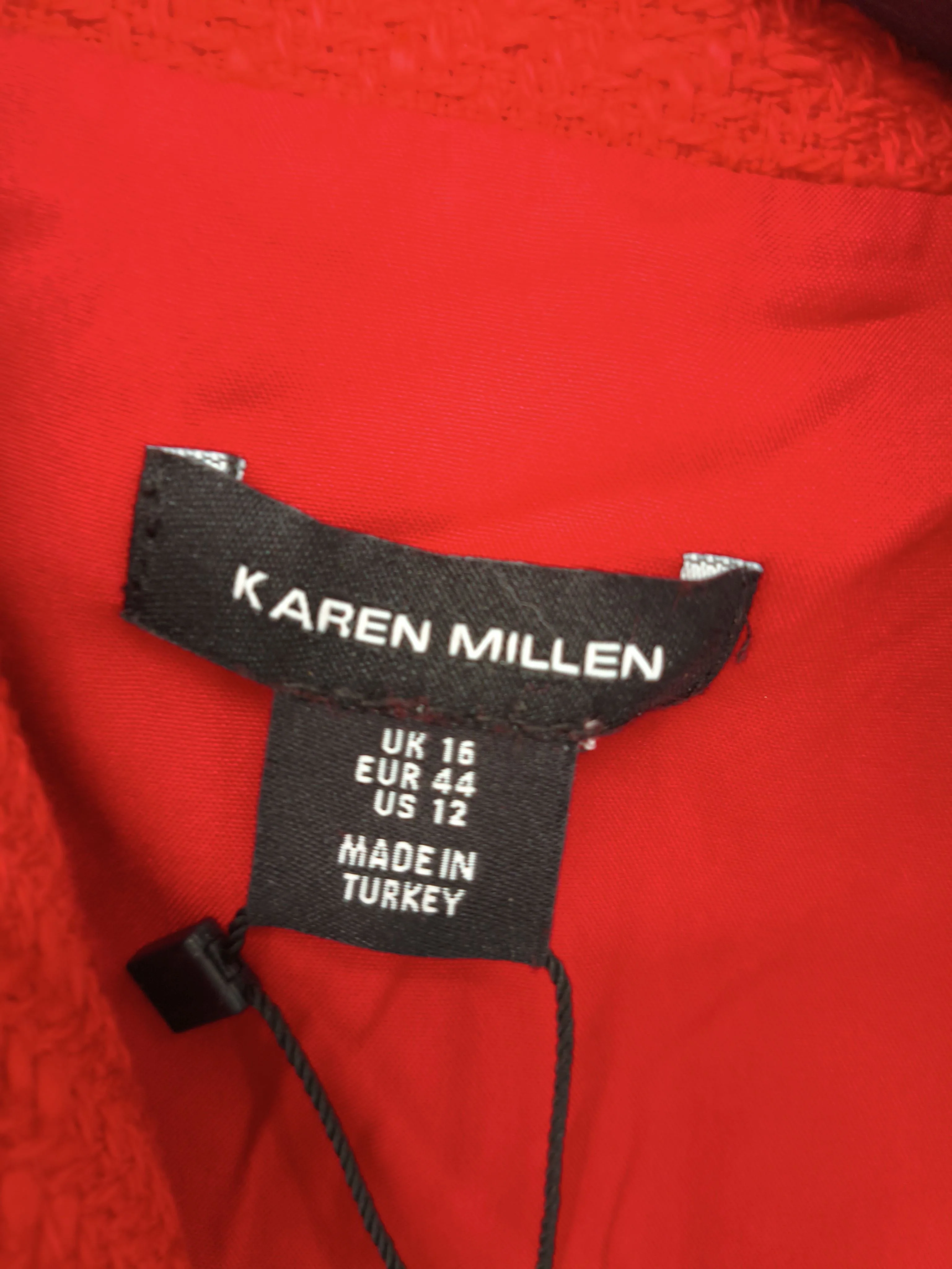 Karen Millen Shirt Midi Dress UK16 in Red RRP £269 - Image 6