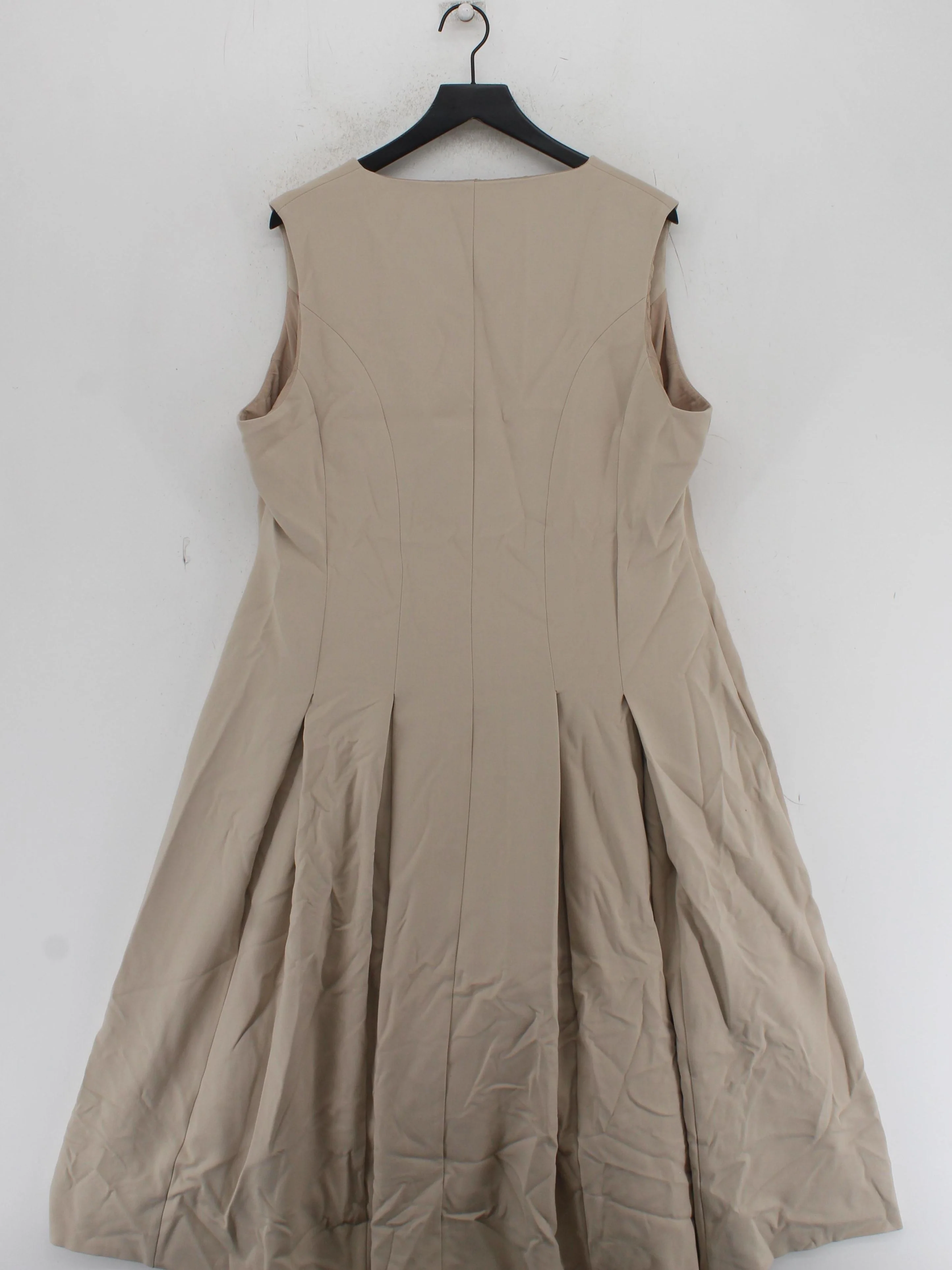 Karen Millen Shirt Midi Dress UK22 in Tan RRP £239 - Image 2