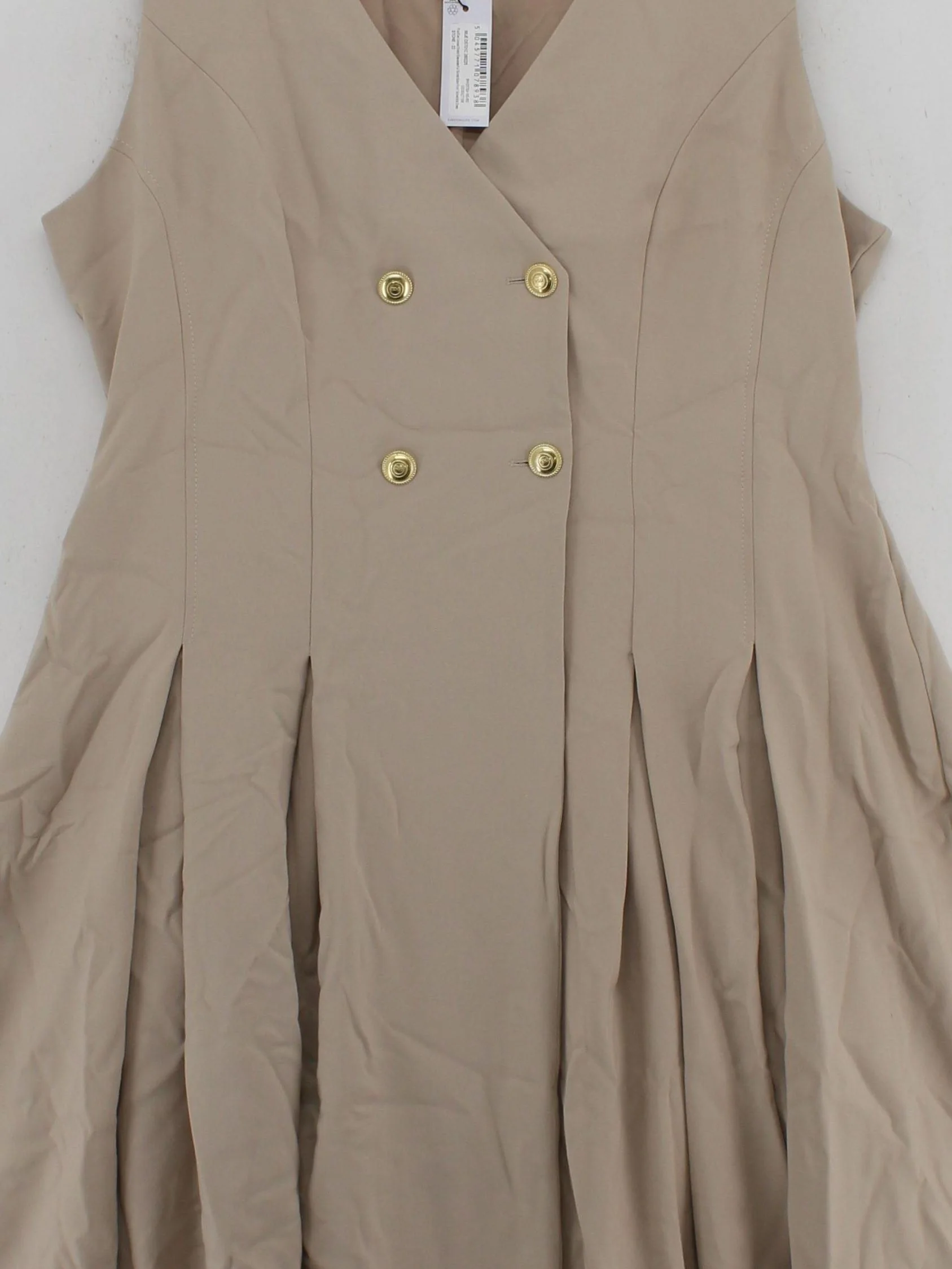 Karen Millen Shirt Midi Dress UK22 in Tan RRP £239 - Image 3