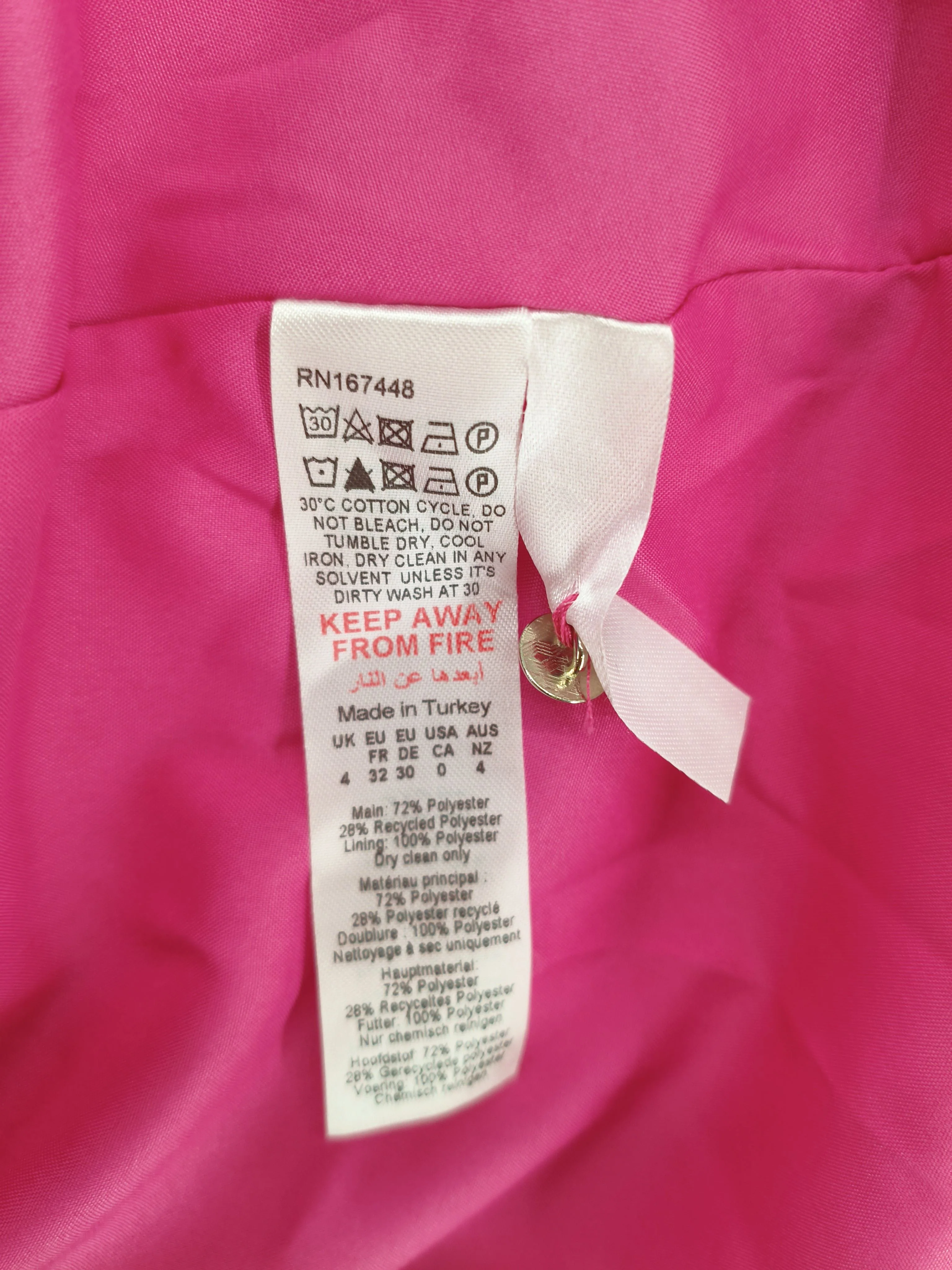Karen Millen Shirt Midi Dress UK4 in Pink RRP £189 - Image 6