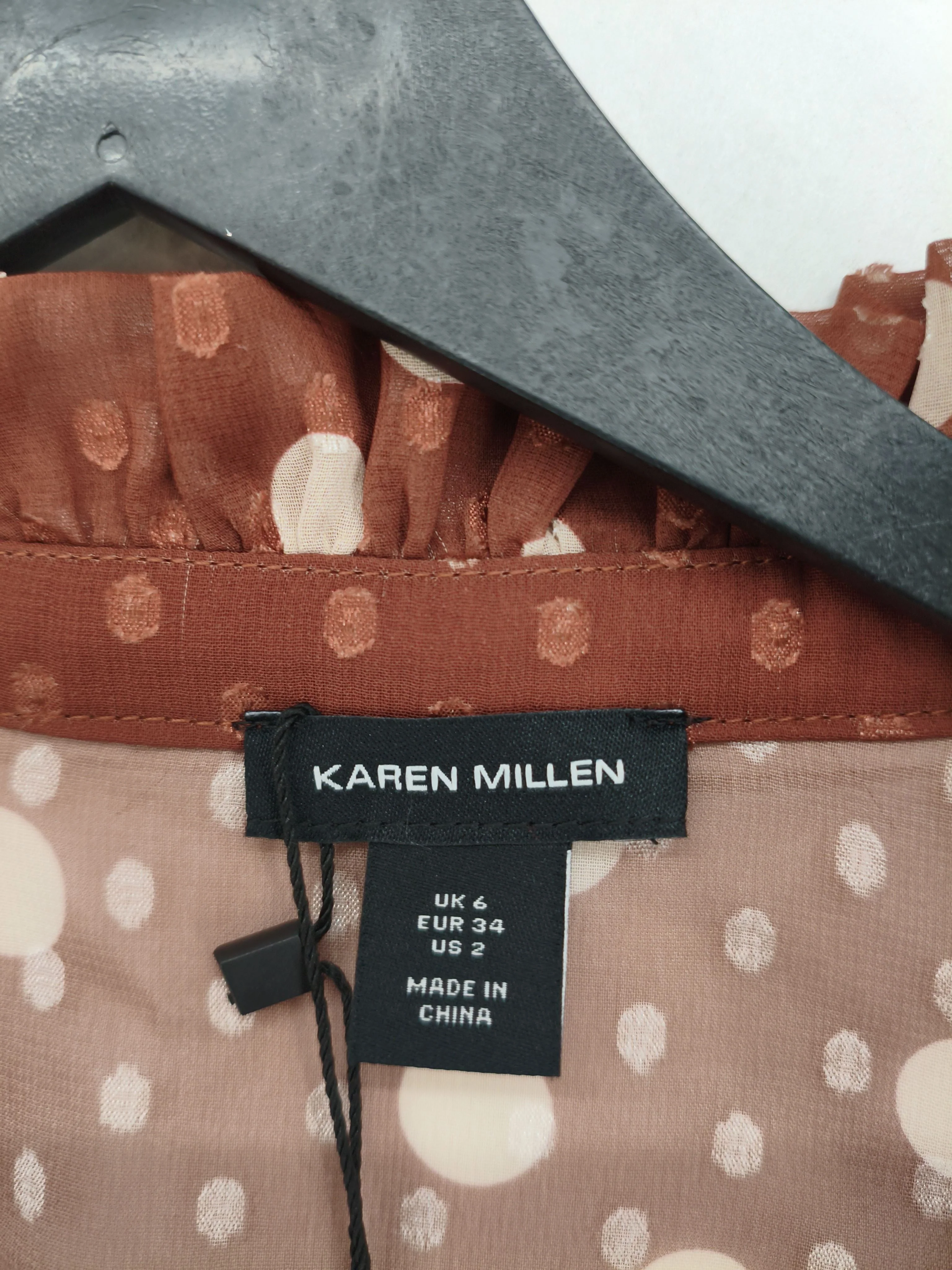 Karen Millen Shirt Midi Dress UK6 in Brown RRP £139 - Image 6