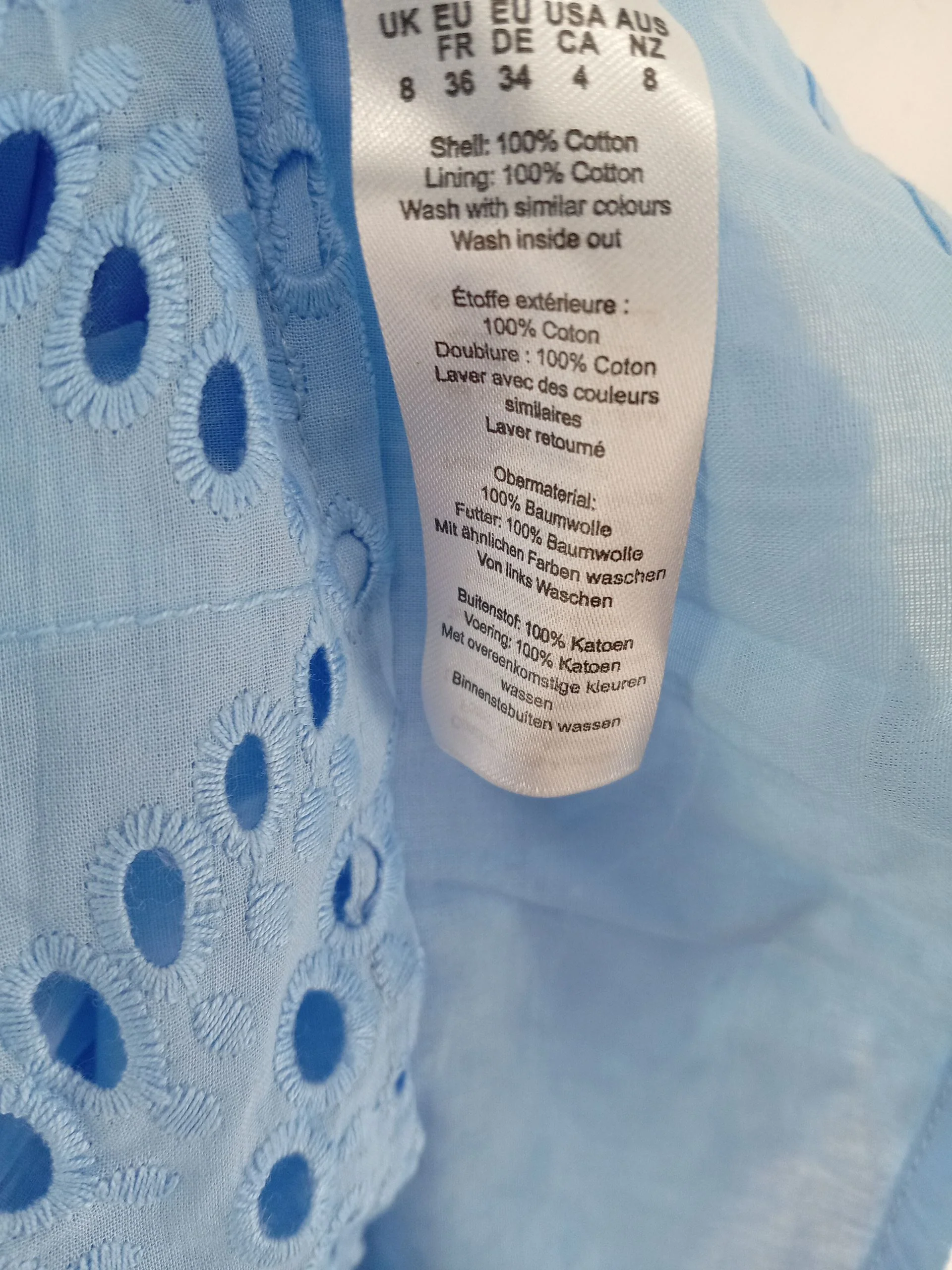 Karen Millen Shirt Midi Dress UK8 in Blue RRP £109 - Image 7