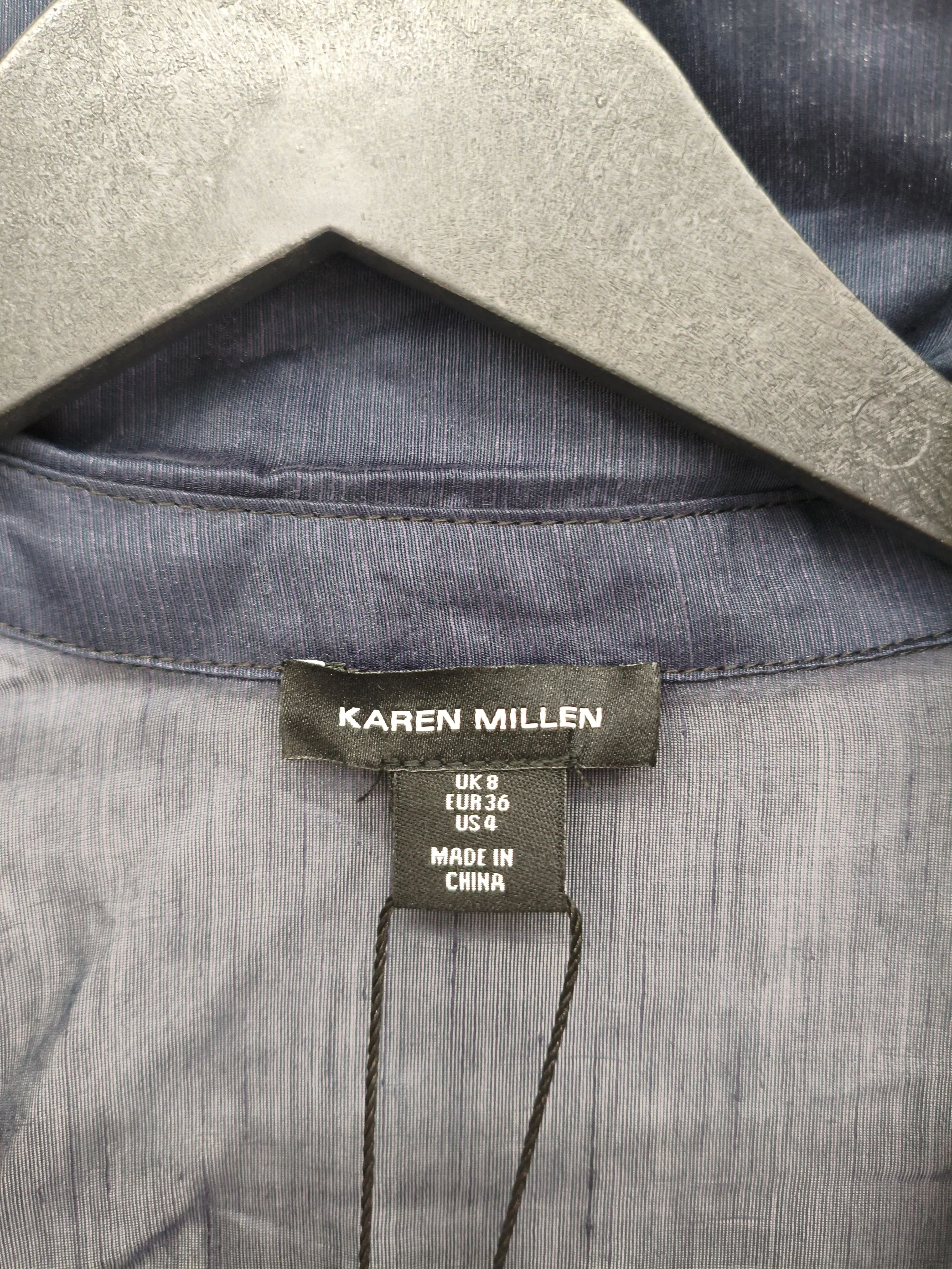 Karen Millen Shirt Midi Dress UK8 in Blue RRP £169 - Image 6