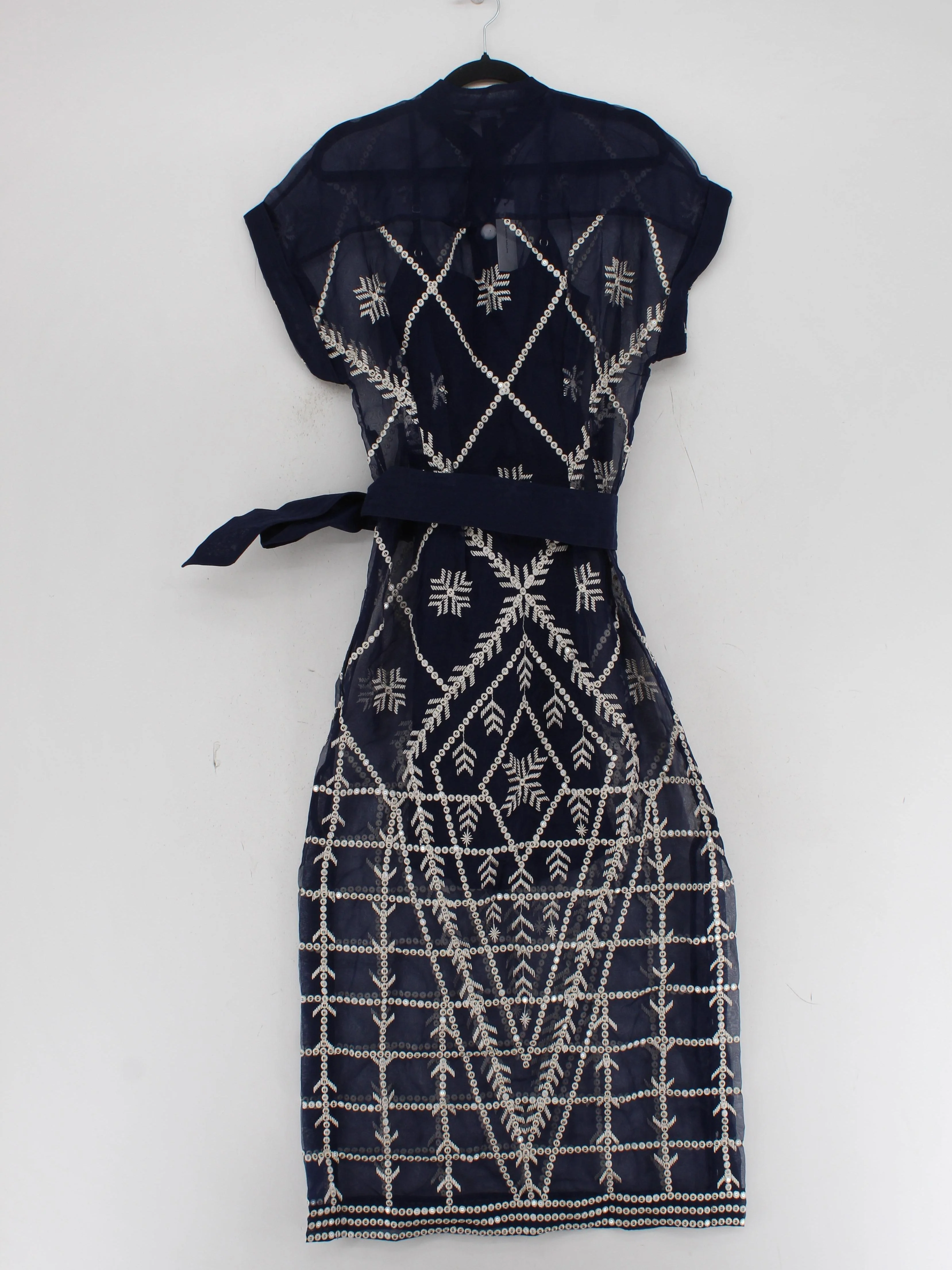 Karen Millen Shirt Midi Dress UK8 in Blue RRP £269 - Image 2