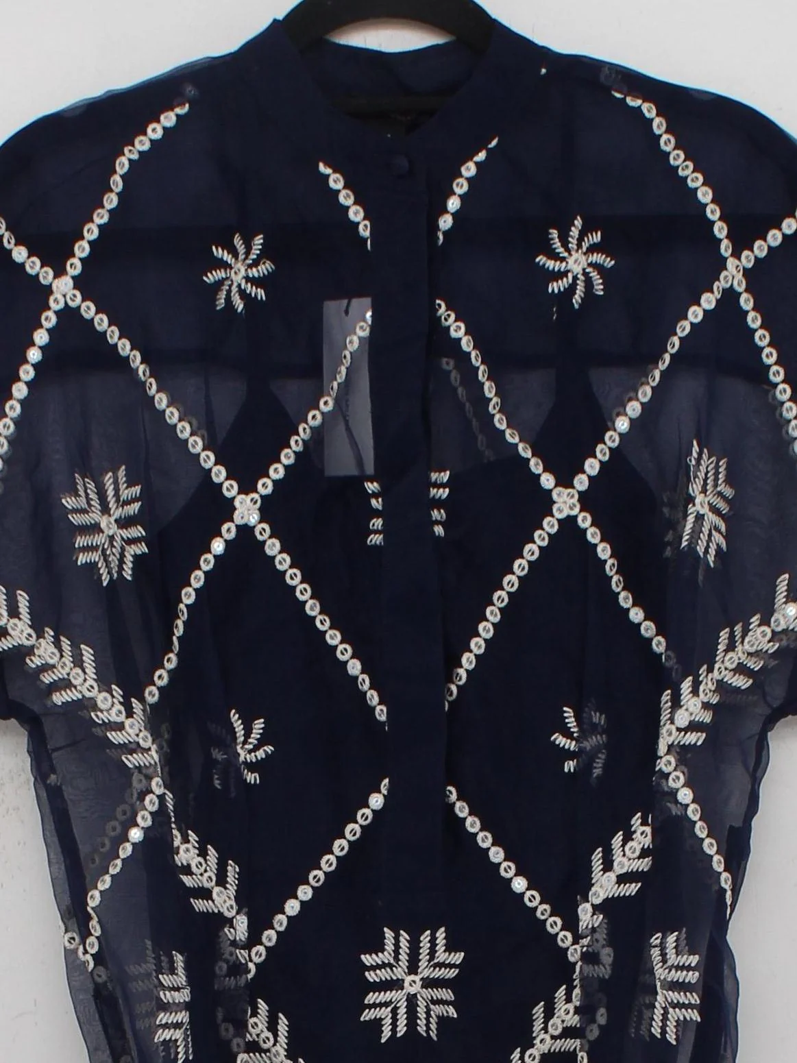 Karen Millen Shirt Midi Dress UK8 in Blue RRP £269 - Image 3