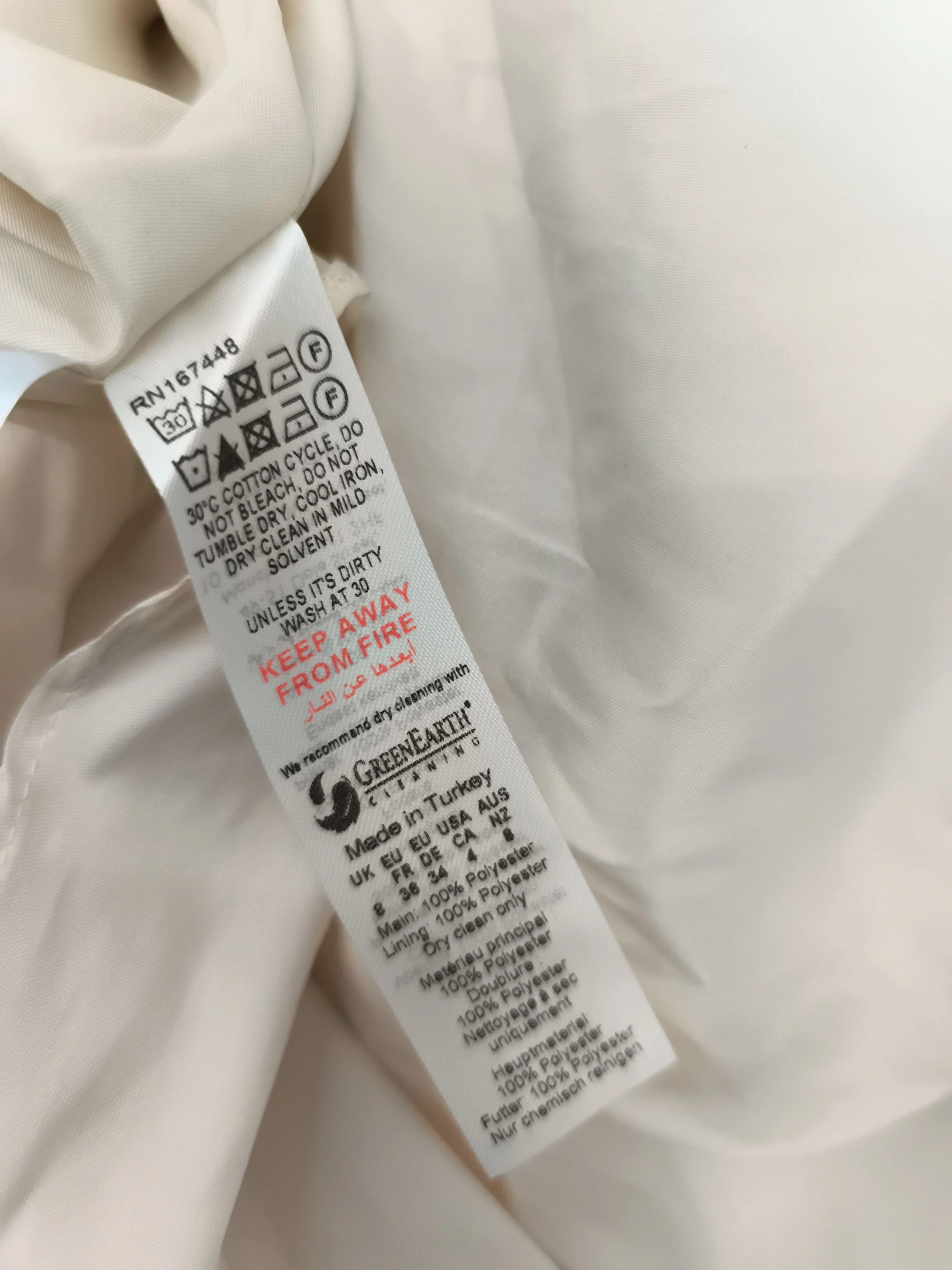 Karen Millen Shirt Midi Dress UK8 in Cream RRP £179 - Image 5