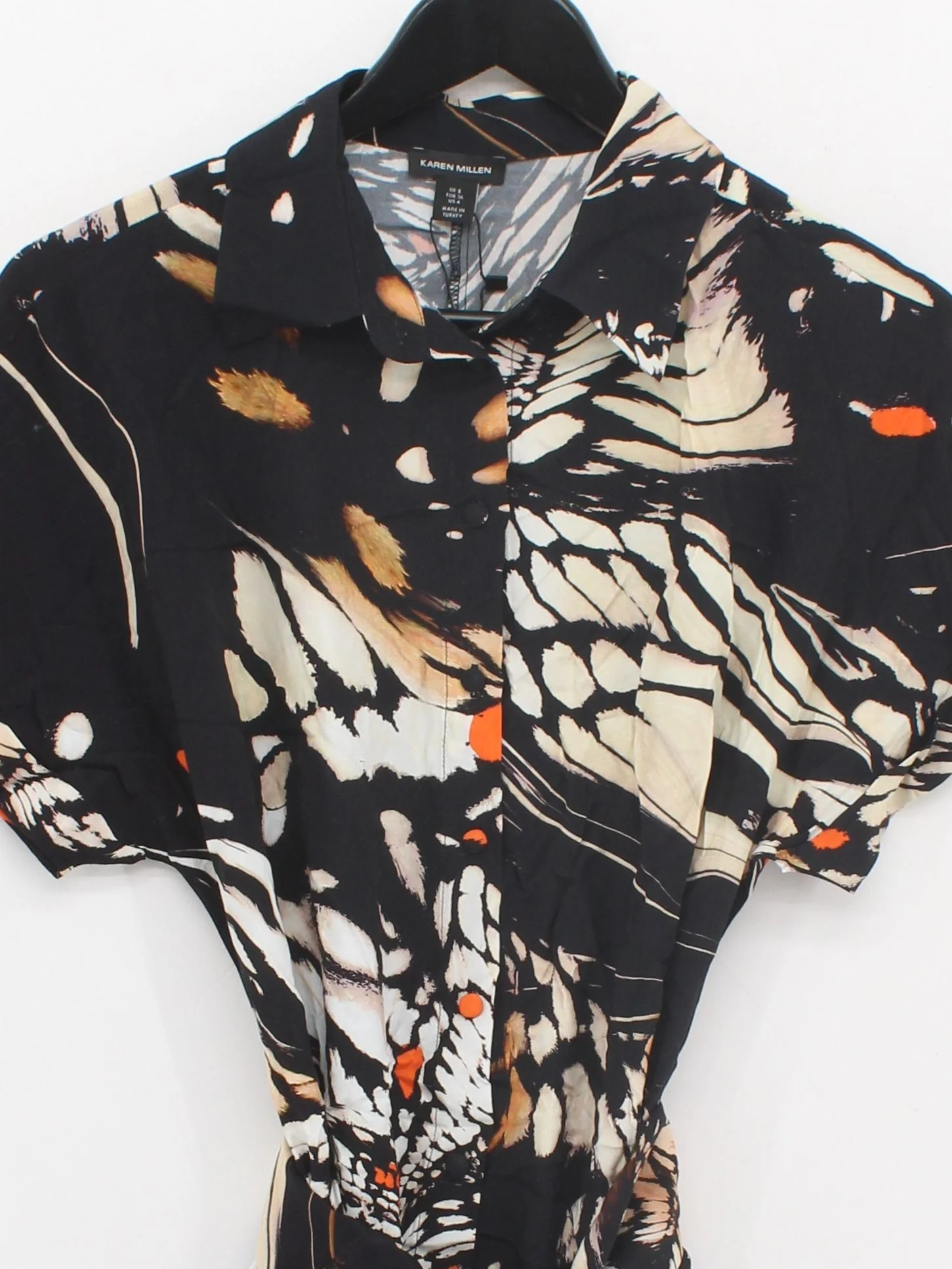Karen Millen Shirt Midi Dress UK8 in Multi RRP £109 - Image 3