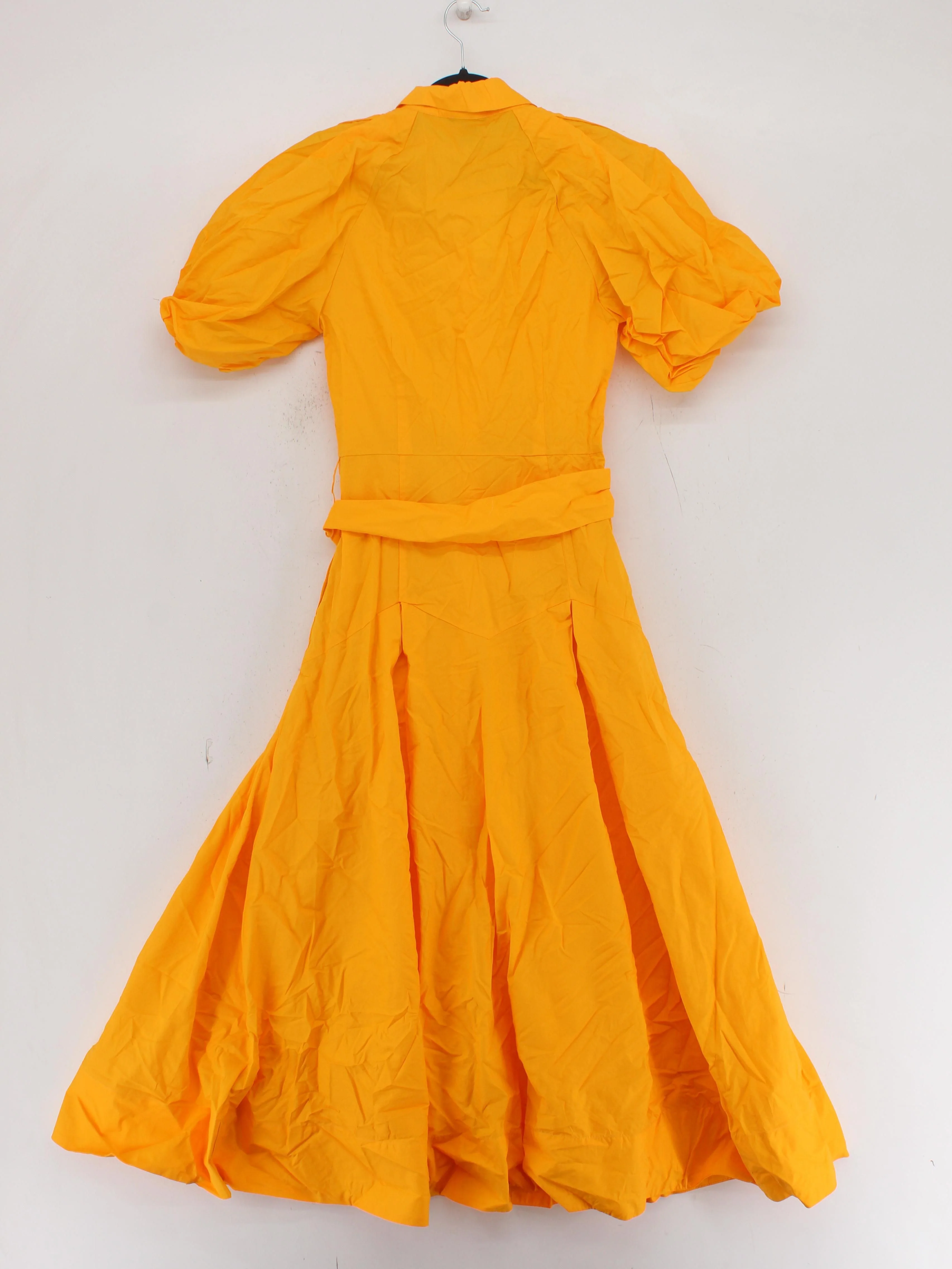 Karen Millen Shirt Midi Dress UK8 in Orange RRP £129 - Image 2