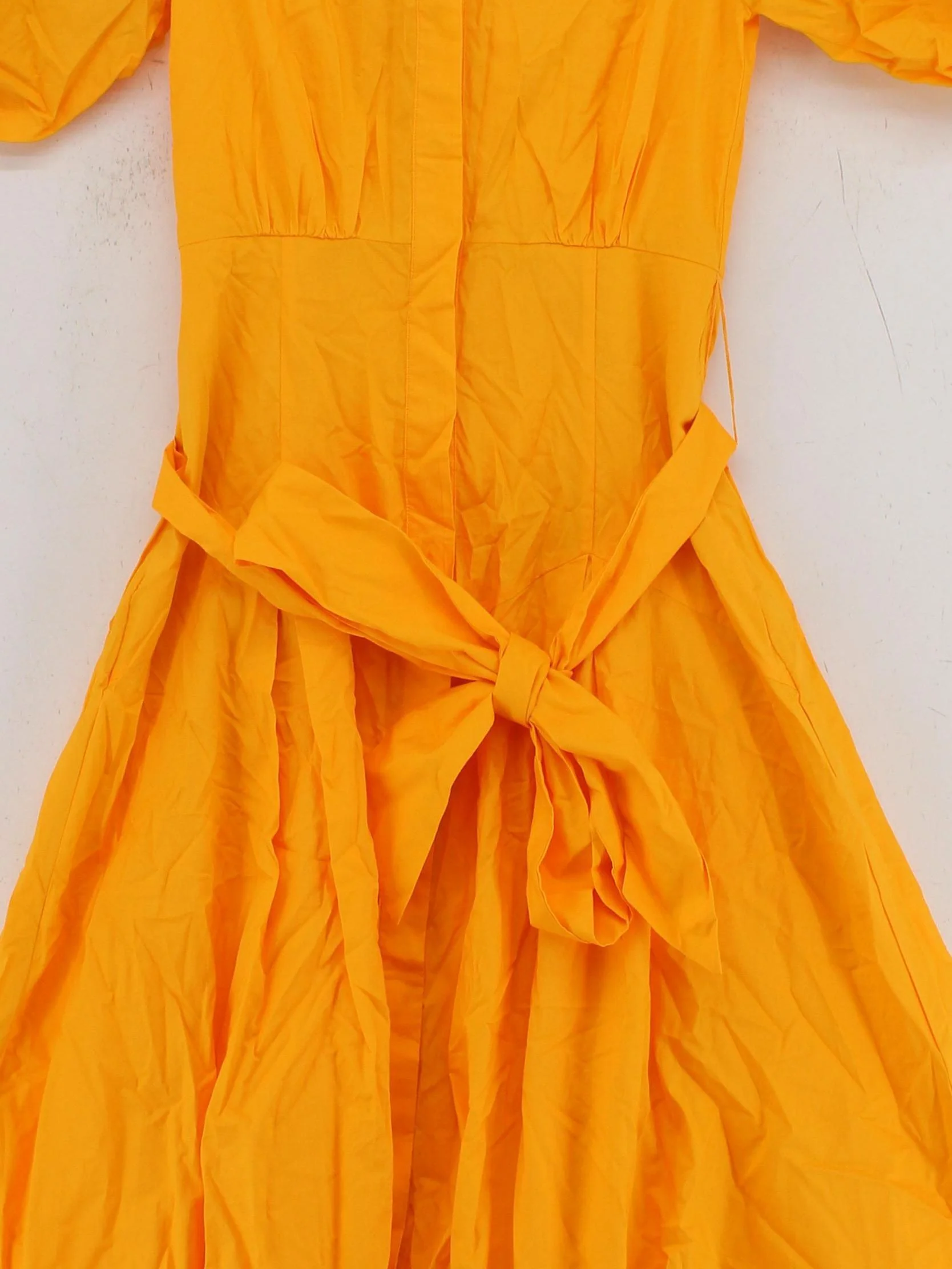Karen Millen Shirt Midi Dress UK8 in Orange RRP £129 - Image 3