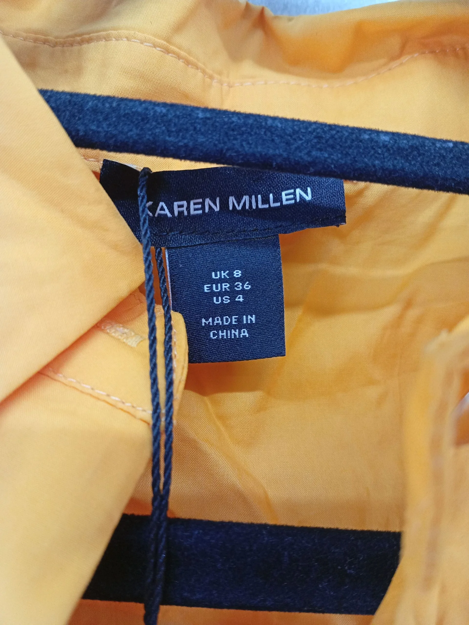 Karen Millen Shirt Midi Dress UK8 in Orange RRP £129 - Image 6