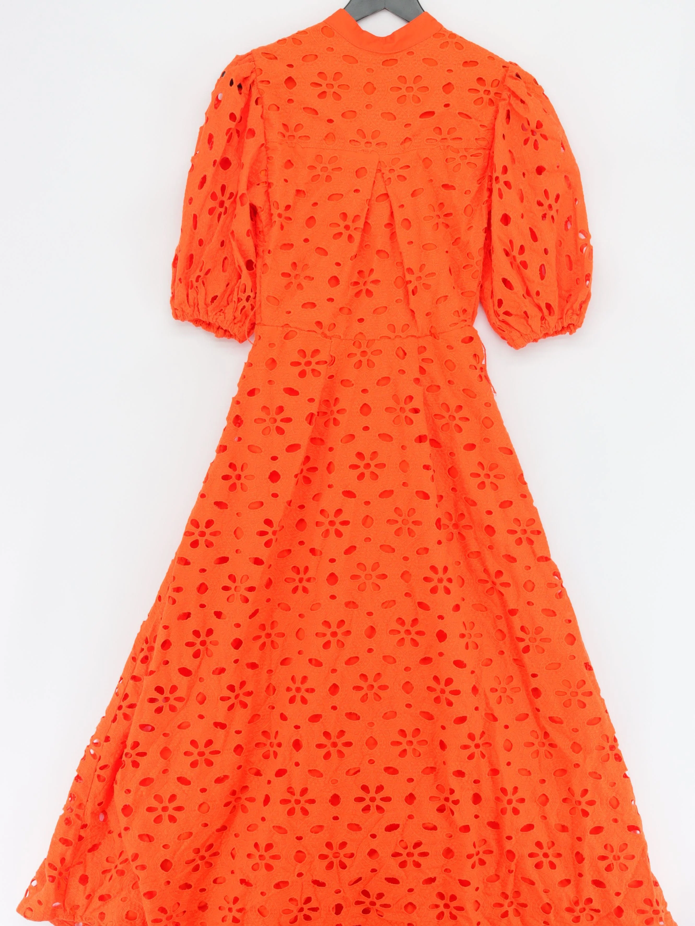 Karen Millen Shirt Midi Dress UK8 in Orange RRP £99 - Image 3