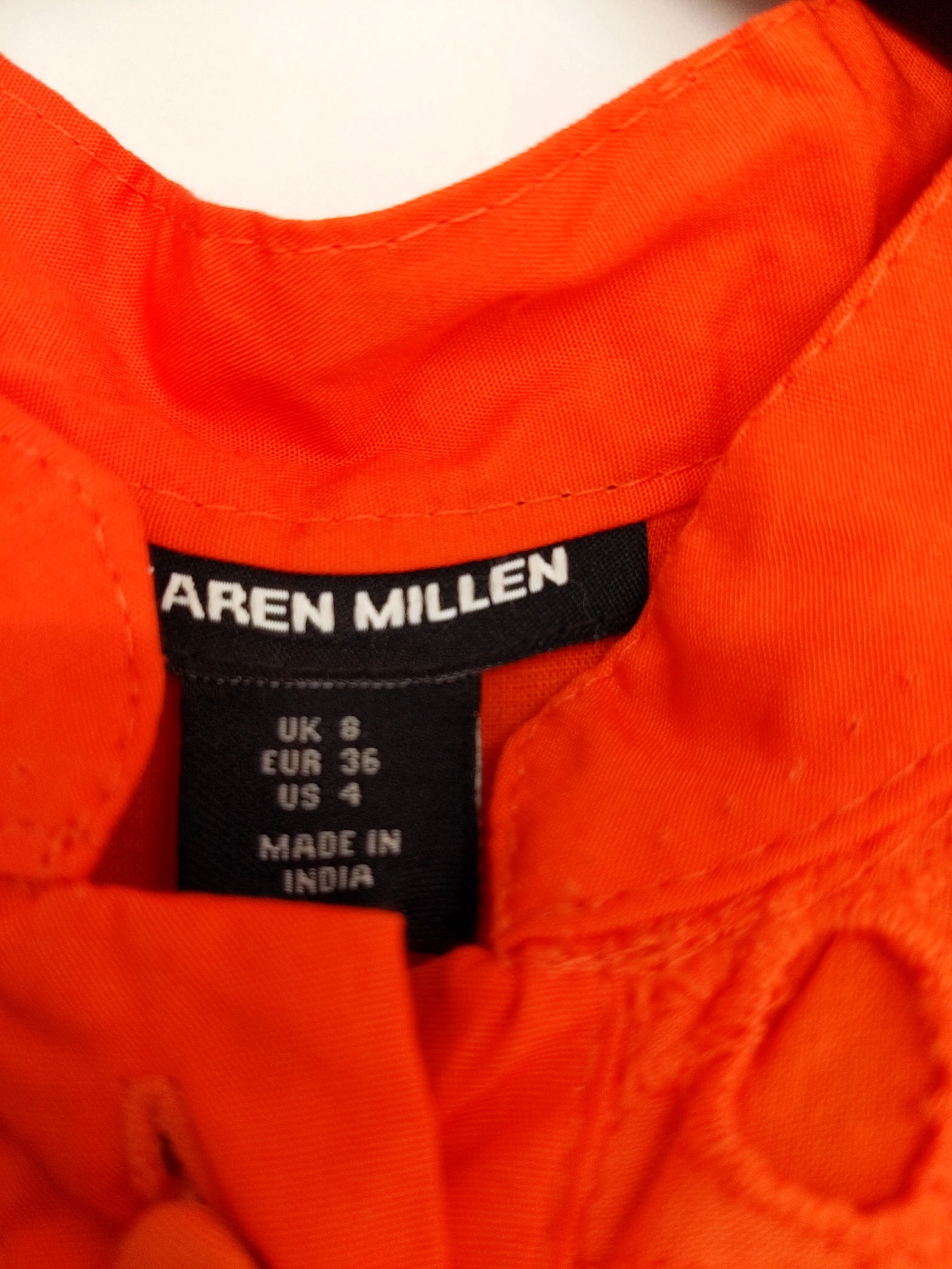 Karen Millen Shirt Midi Dress UK8 in Orange RRP £99 - Image 7
