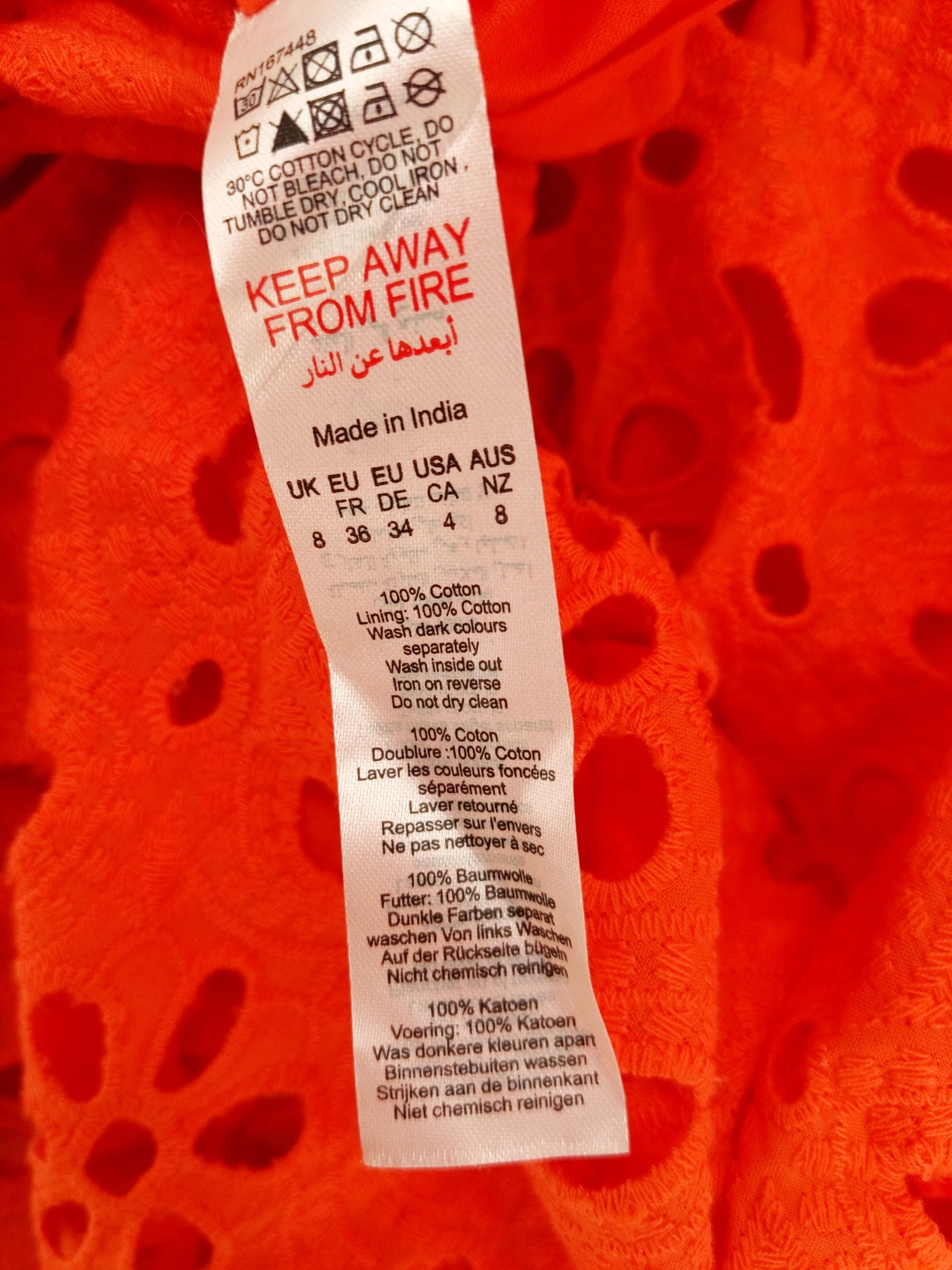 Karen Millen Shirt Midi Dress UK8 in Orange RRP £99 - Image 8
