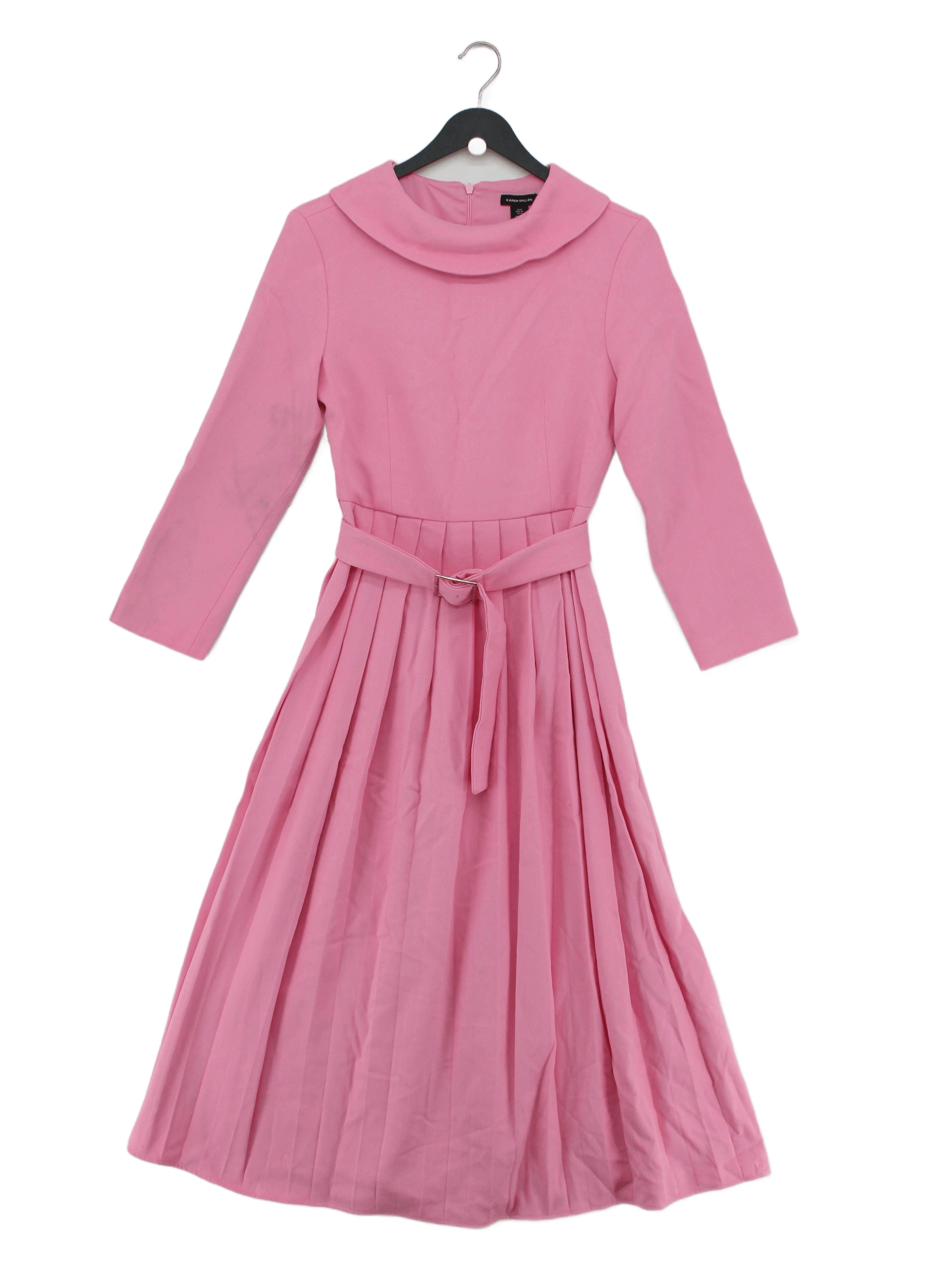 Karen Millen Shirt Midi Dress UK8 in Pink RRP £239