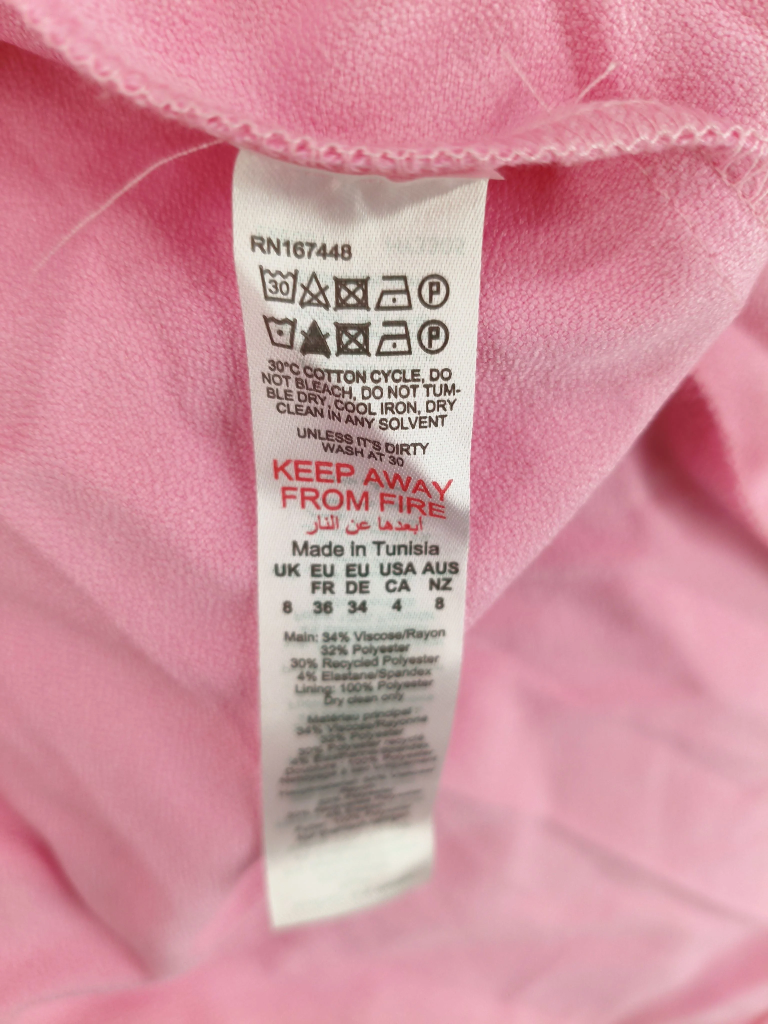 Karen Millen Shirt Midi Dress UK8 in Pink RRP £239 - Image 8