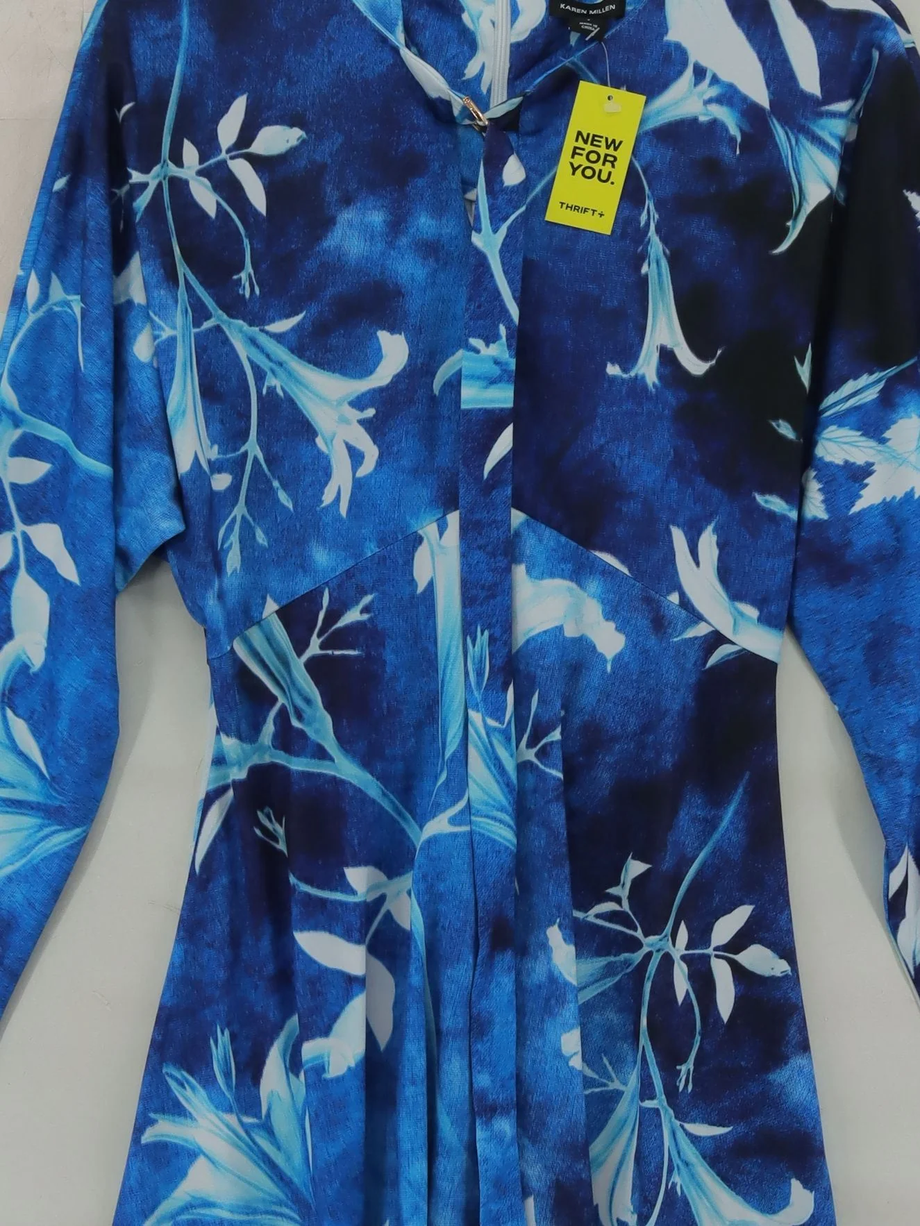 Karen Millen Shirt Mini Dress S in Blue - Image 3