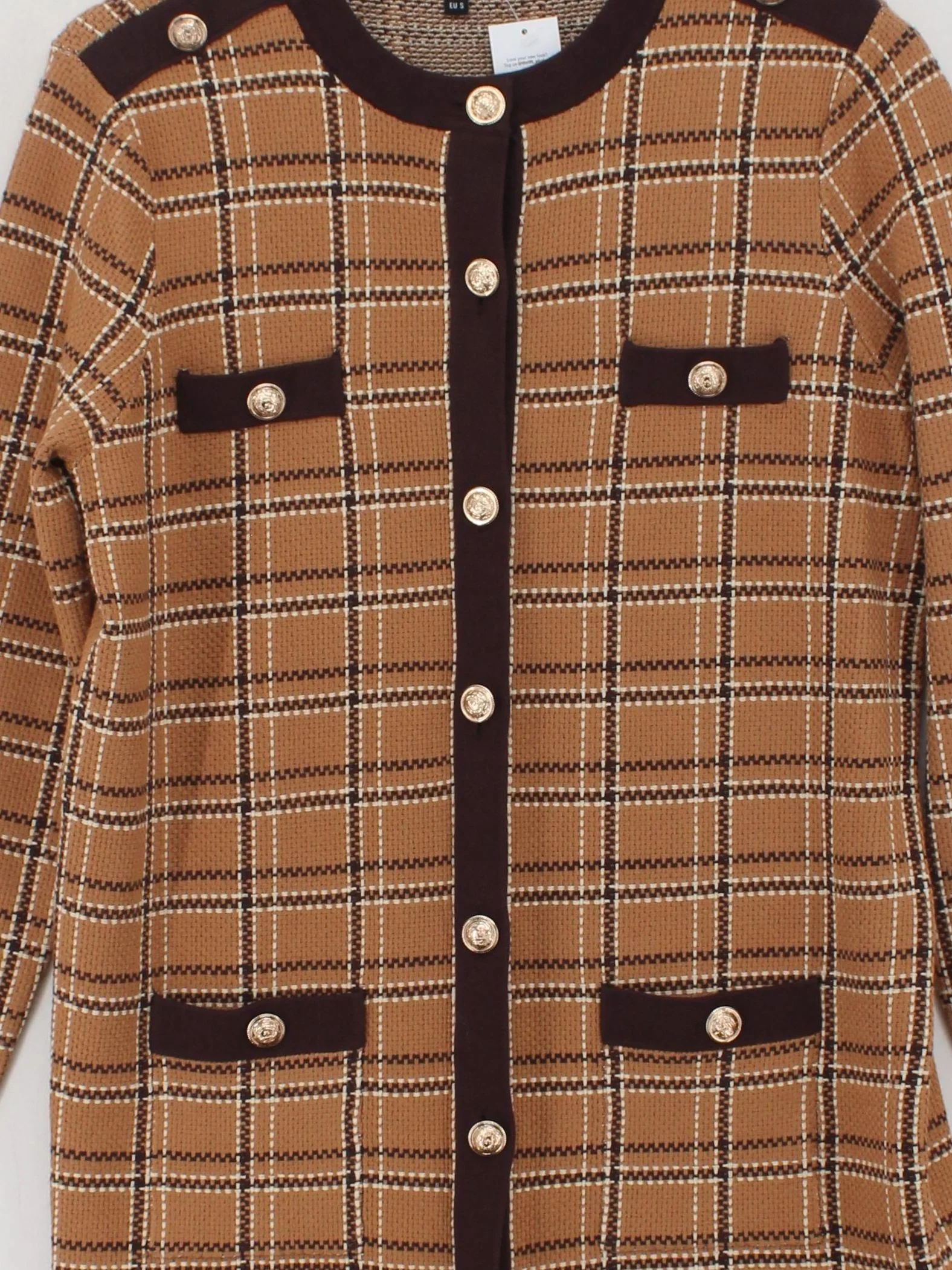 Karen Millen Shirt Mini Dress S in Brown - Image 3