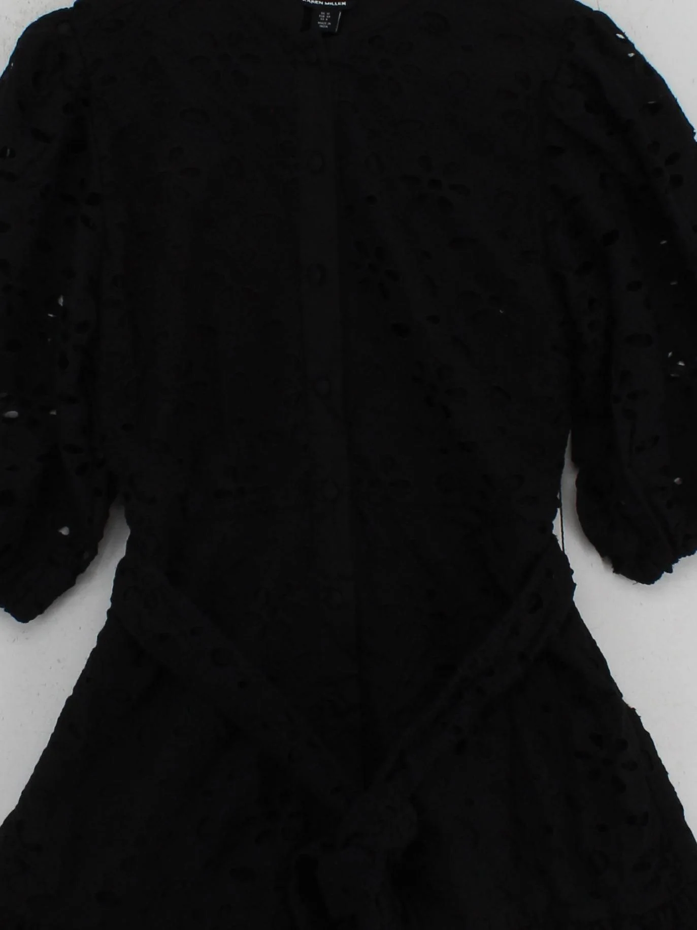 Karen Millen Shirt Mini Dress UK12 in Black RRP £79 - Image 3