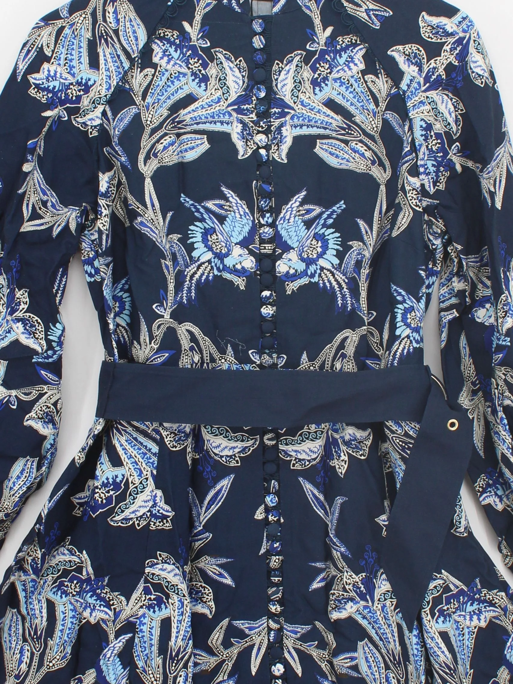 Karen Millen Shirt Mini Dress UK12 in Blue RRP £219 - Image 3