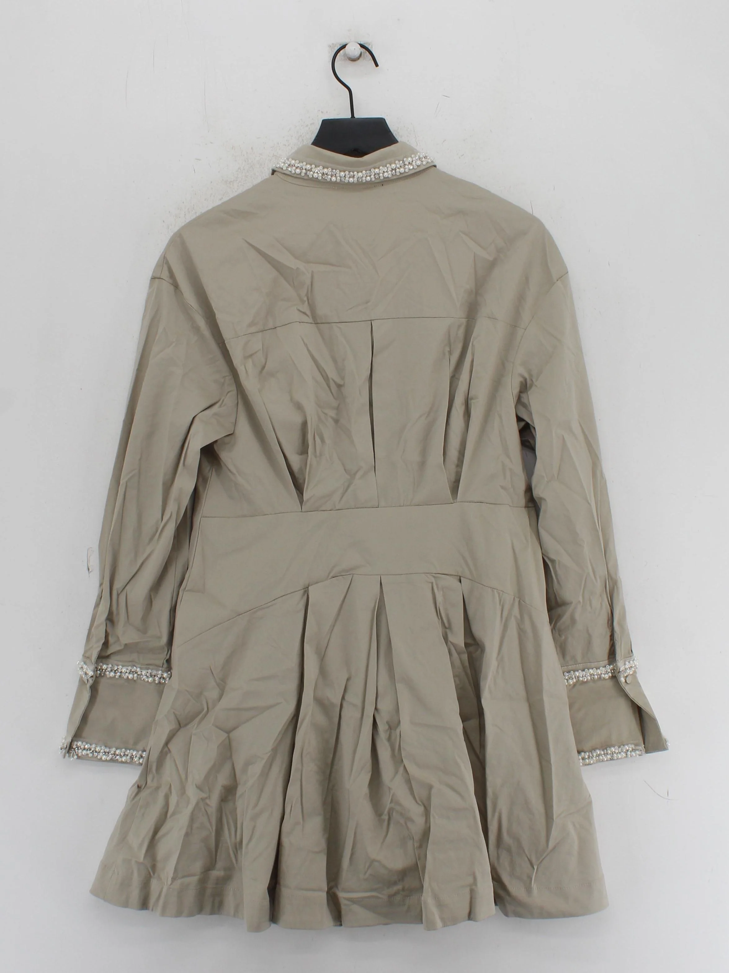 Karen Millen Shirt Mini Dress UK12 in Tan RRP £109 - Image 2