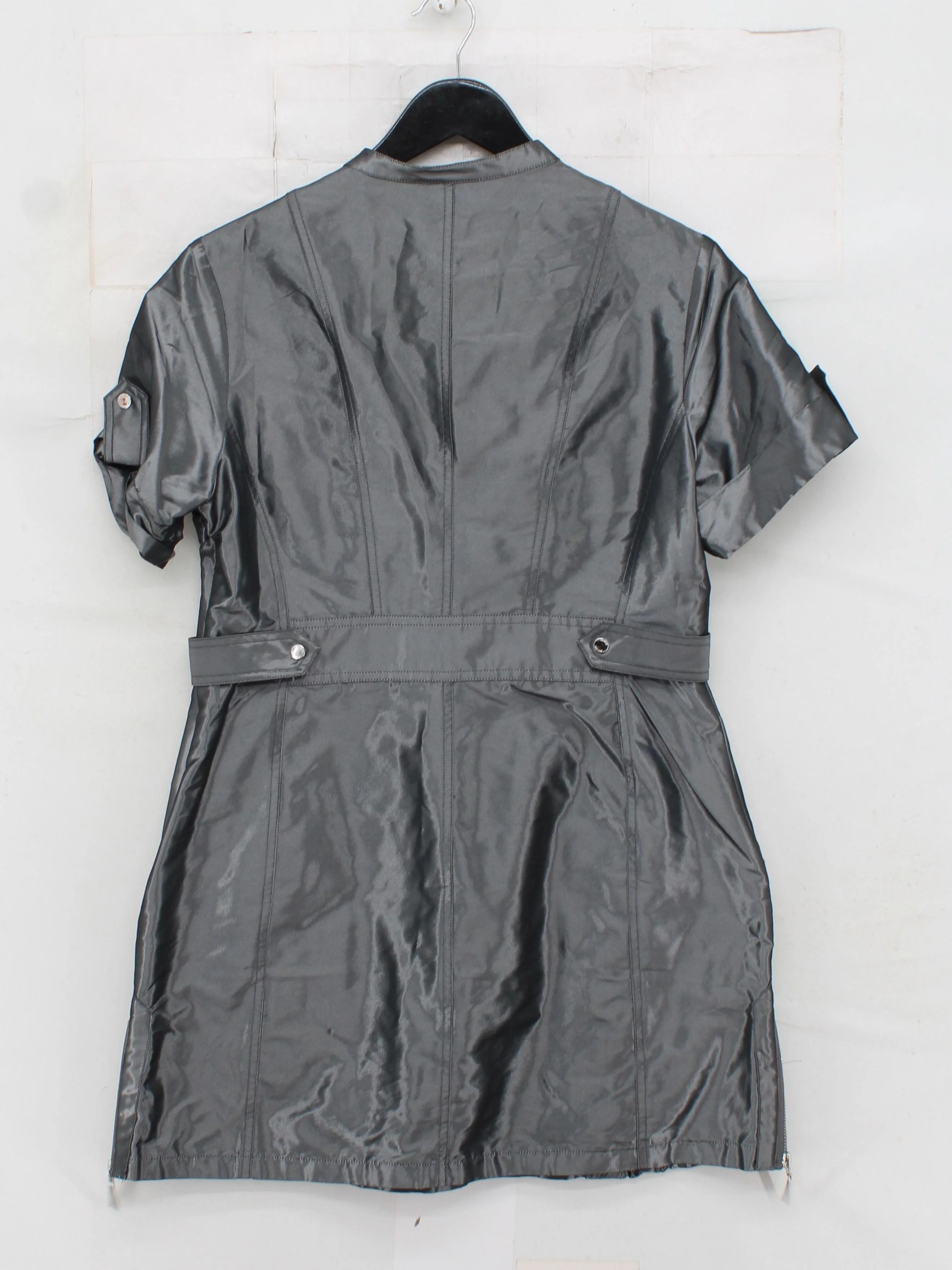 Karen Millen Shirt Mini Dress UK16 in Grey - Image 2