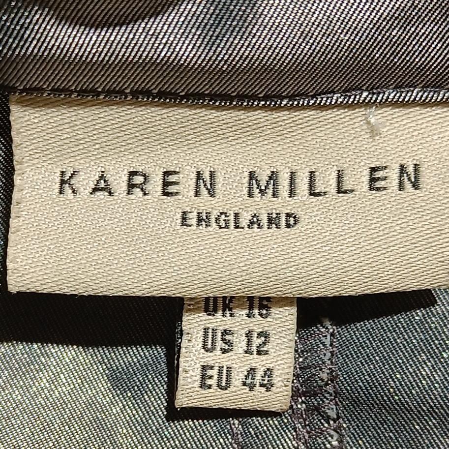 Karen Millen Shirt Mini Dress UK16 in Grey - Image 5