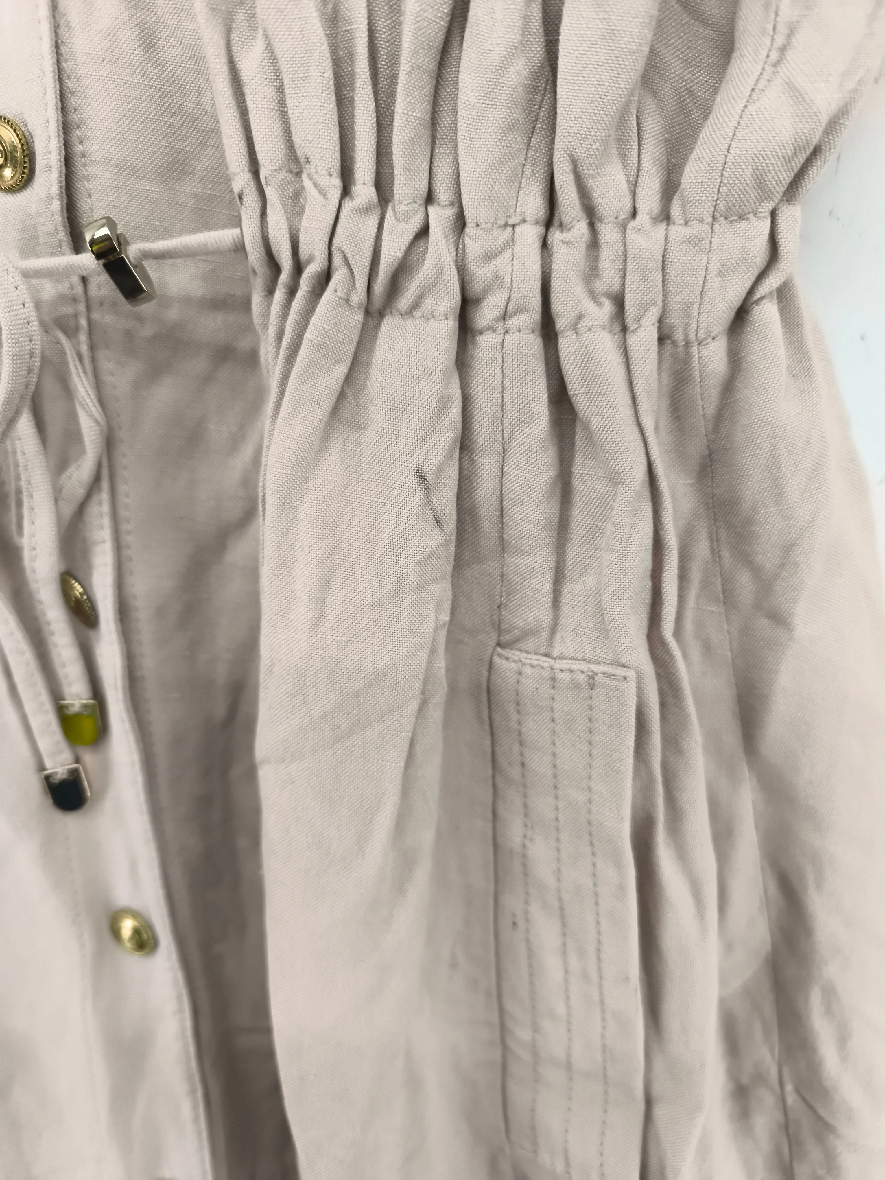 Karen Millen Shirt Mini Dress UK18 in Cream - Image 5
