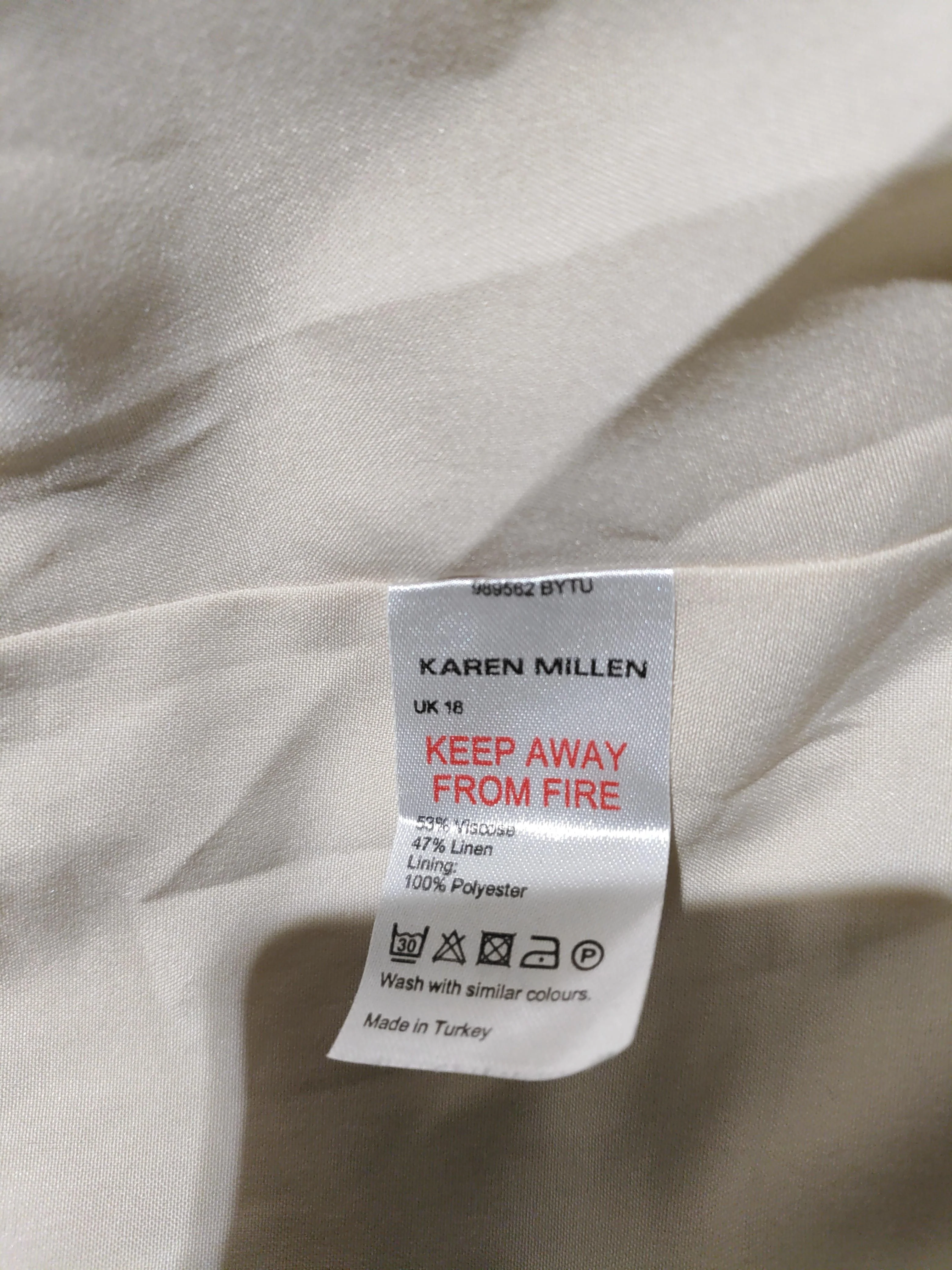 Karen Millen Shirt Mini Dress UK18 in Cream - Image 7