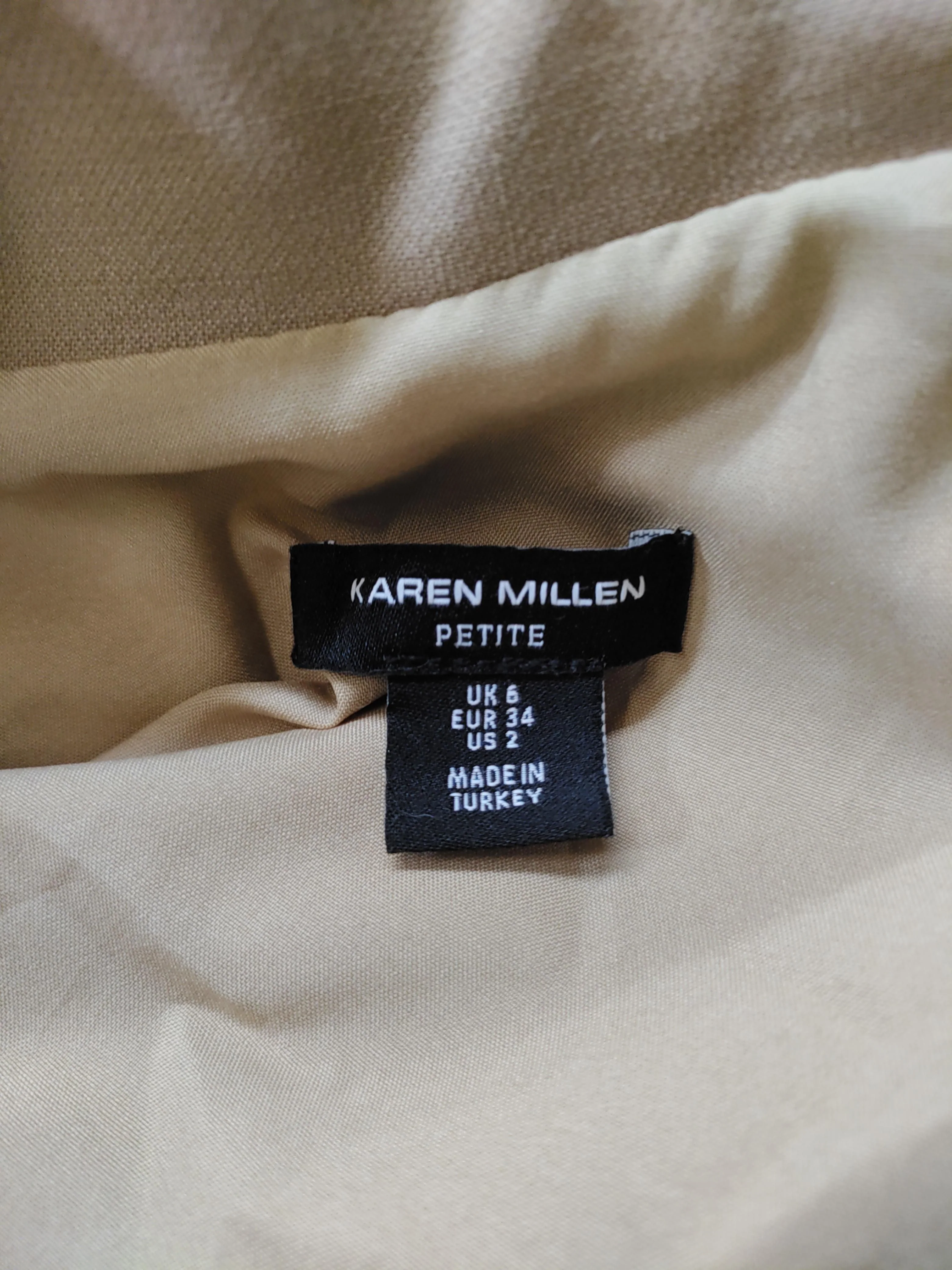 Karen Millen Shirt Mini Dress UK6 in Tan - Image 5