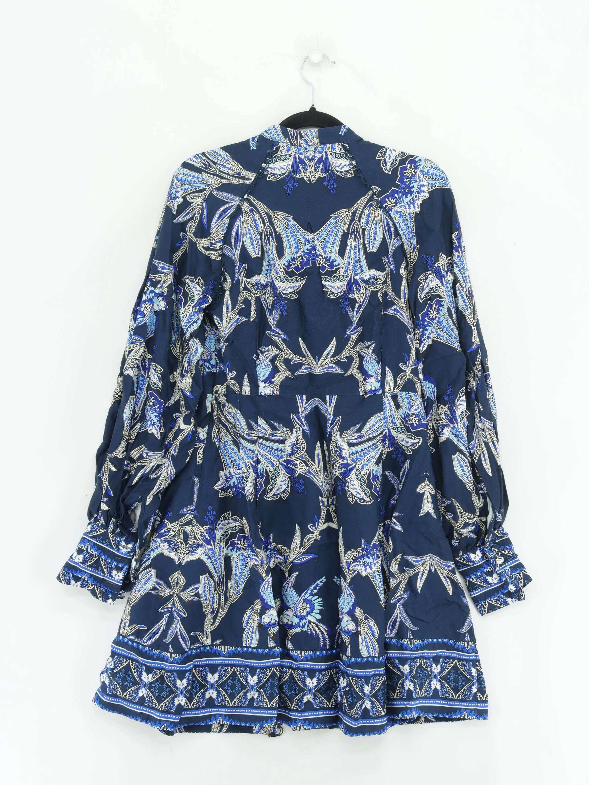 Karen Millen Shirt Mini Dress UK8 in Blue RRP £219 - Image 2