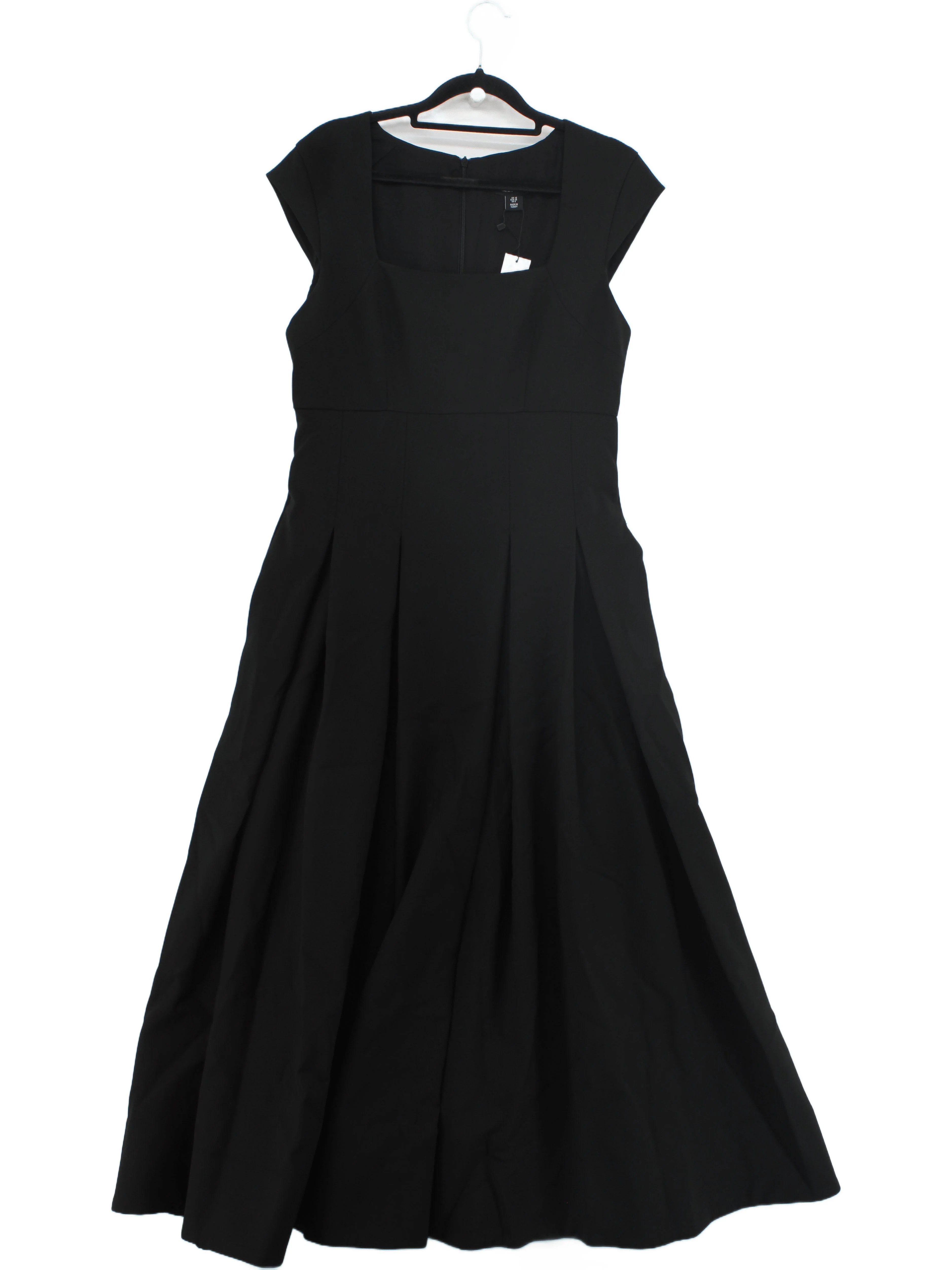 Karen Millen Skater Midi Dress UK10 in Black RRP £229