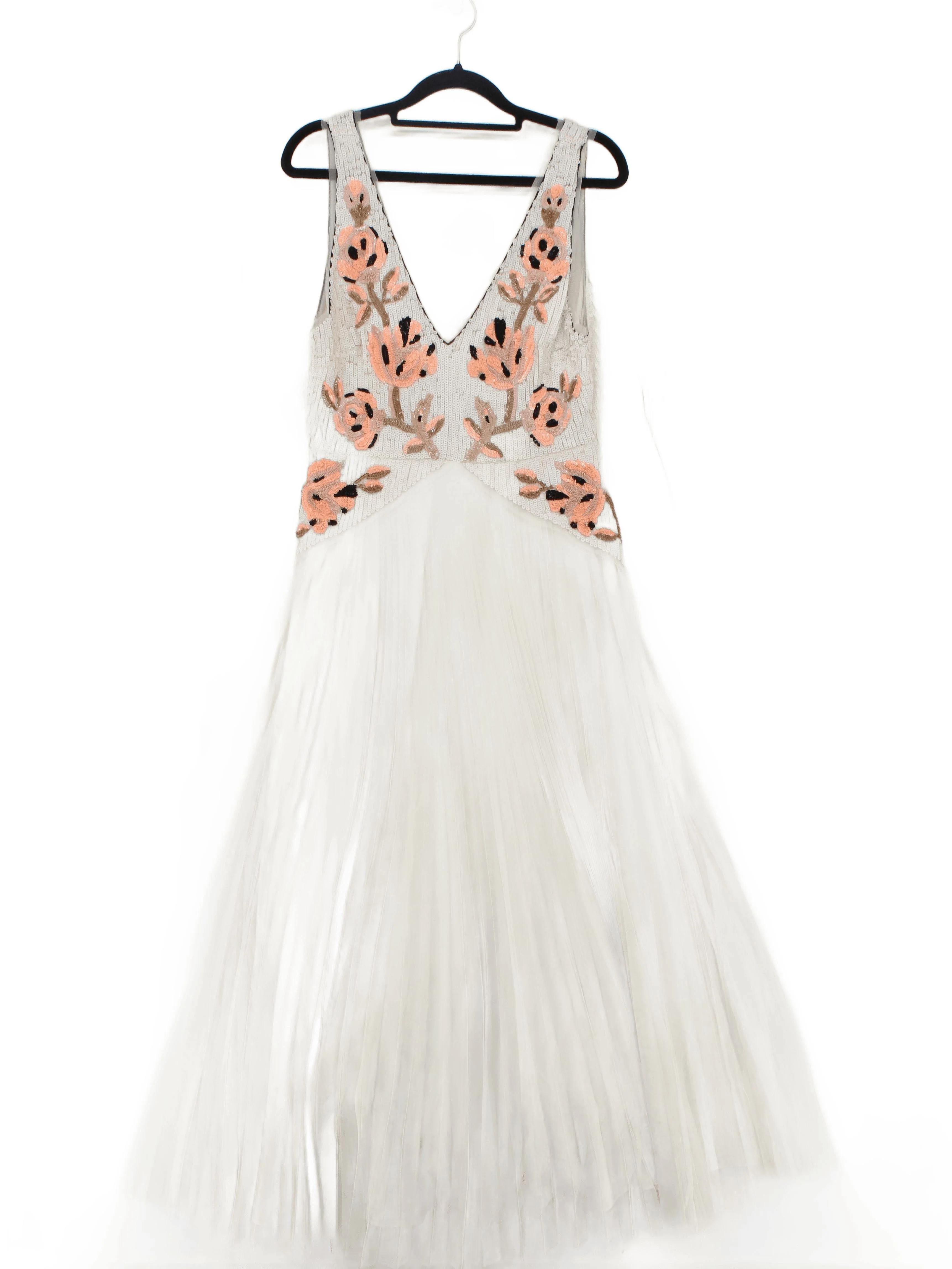 Karen Millen Skater Midi Dress UK10 in Cream RRP £299 - Image 2